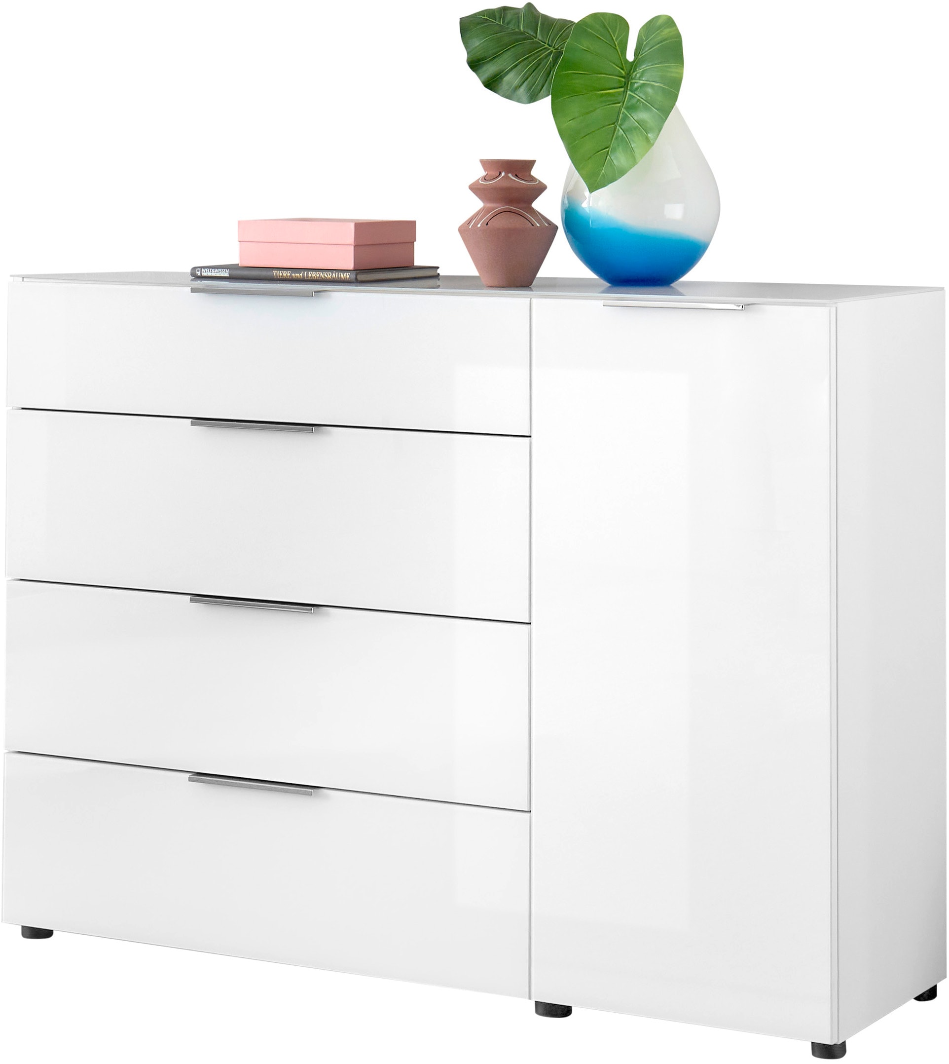 HBZ Kommode »Santorin, BxHxT 135x99x40 cm«, (1 St.), Breite 135cm, Softclose für Türen und Schubkästen, Melaminbeschichtung