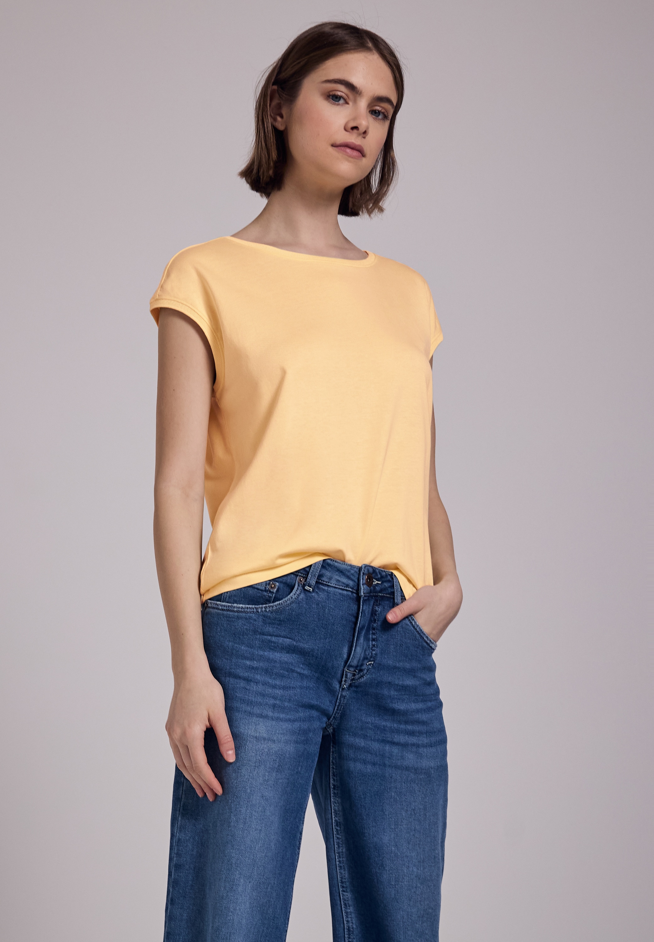 STREET ONE STUDIO T-Shirt mit U-Boot-Ausschnitt