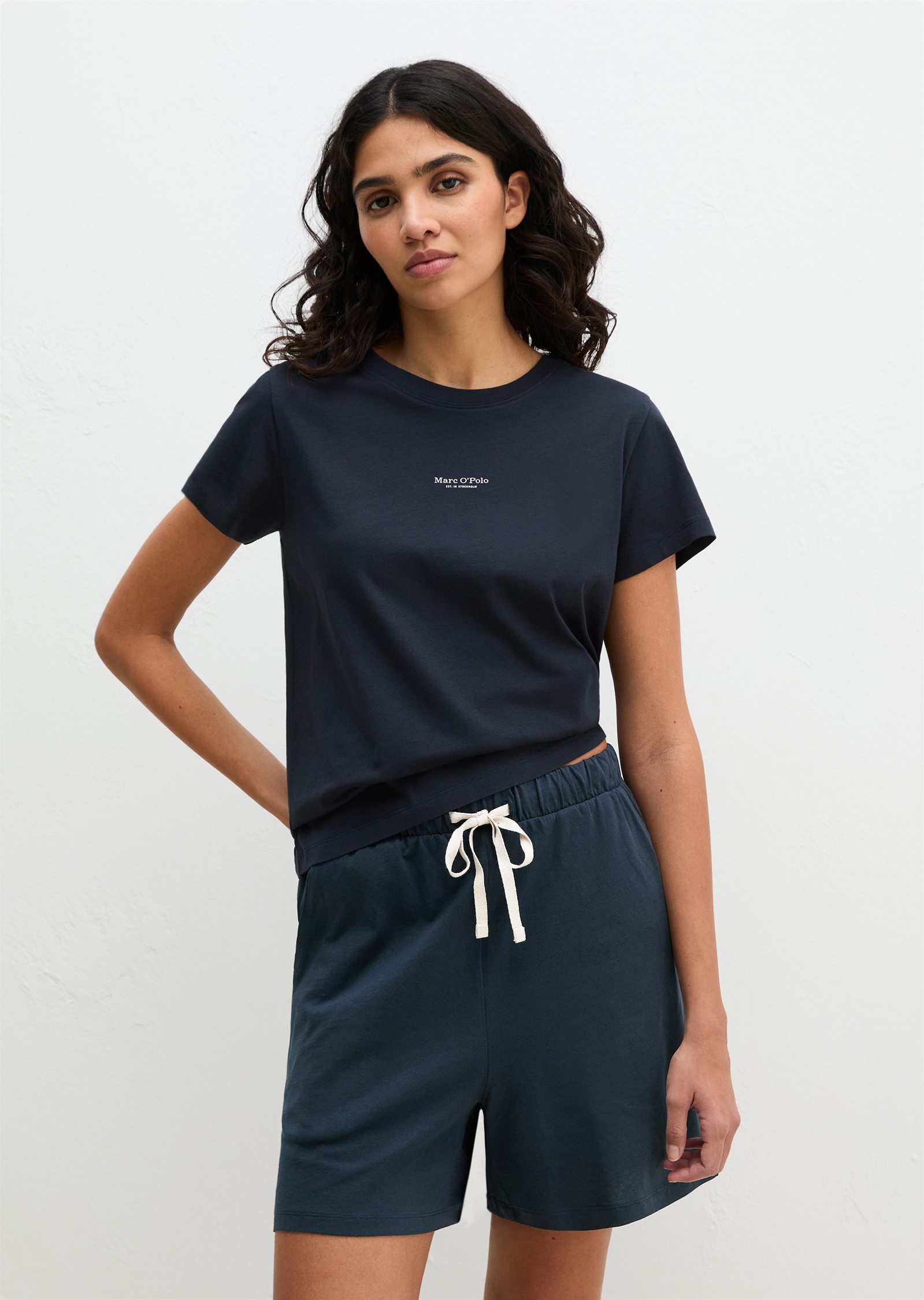 Marc OPolo Pyjamaoberteil "Mix N Match Cotton Top SS" mit Rundhalsausschnit günstig online kaufen