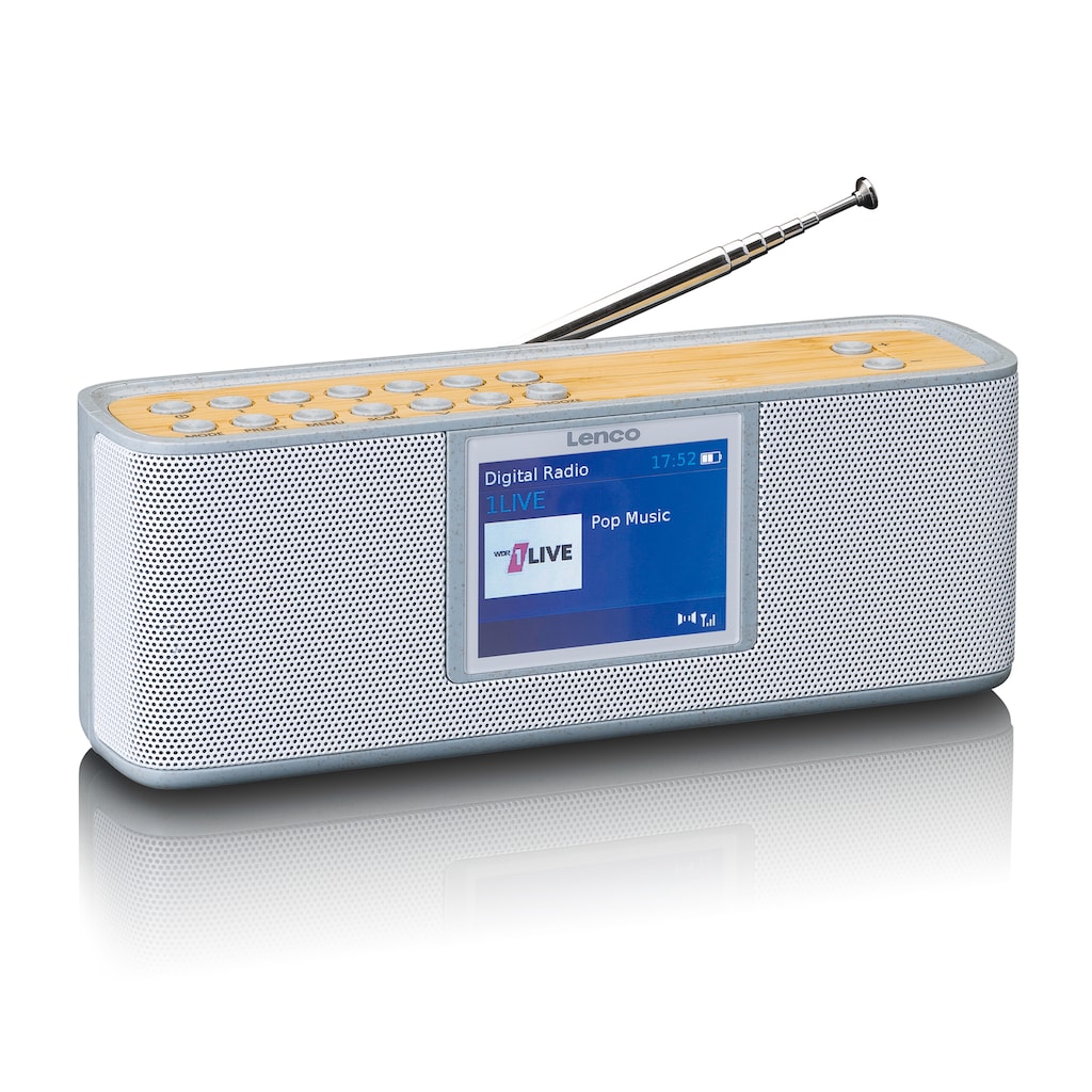 Lenco Digitalradio (DAB+) »PDR-046GY - DAB+/FM Radio«, (Digitalradio (DAB+)