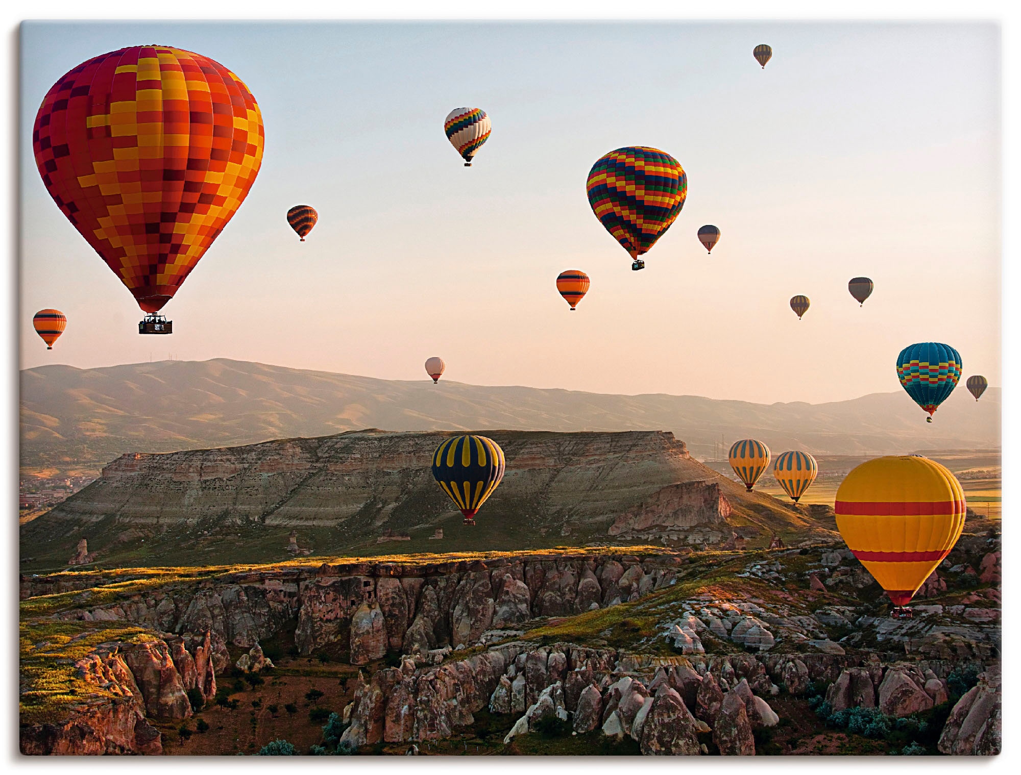 Artland Größen Alubild, in oder als Ballonfahrt«, versch. Wandaufkleber (1 »Kappadokien BAUR | Leinwandbild, Wandbild Ballonfahren, bestellen Poster St.),