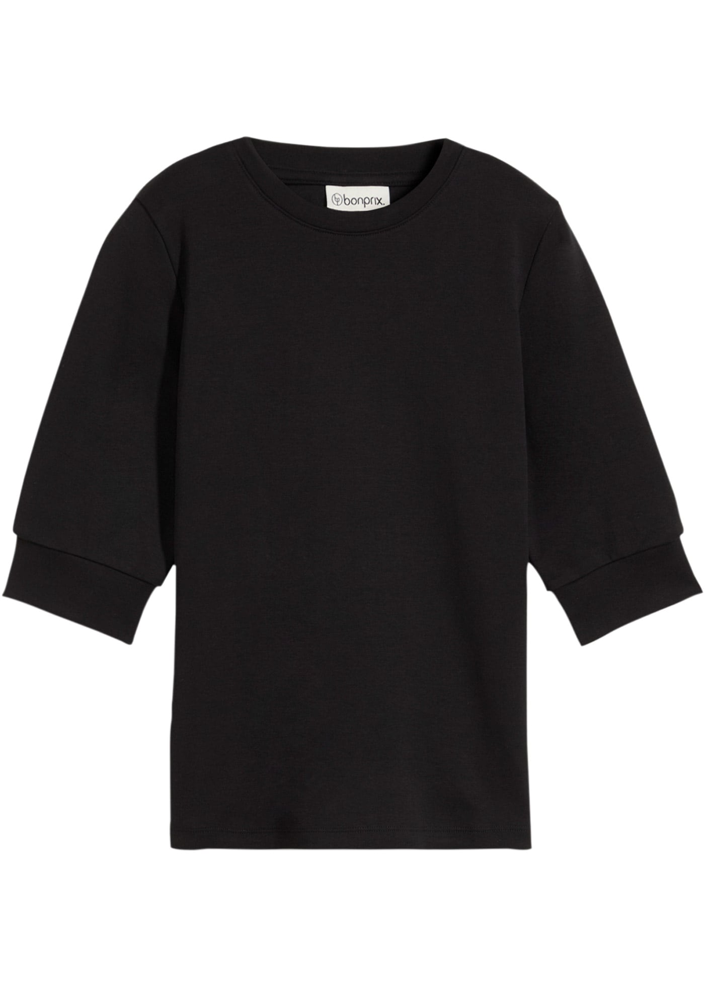 bonprix T-Shirt 1 Oversize-Passform, dezente Puffärmel, Halbarm, aus reiner Baumwolle