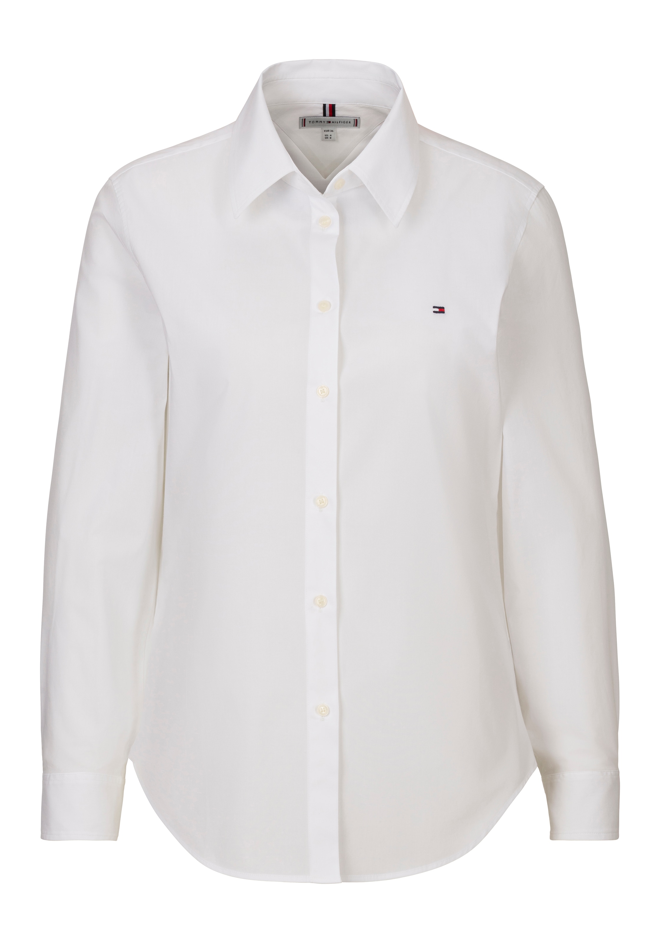 Tommy Hilfiger Hemdbluse "STRETCH REGULAR LS SHIRT", mit gesticktem Tommy H günstig online kaufen