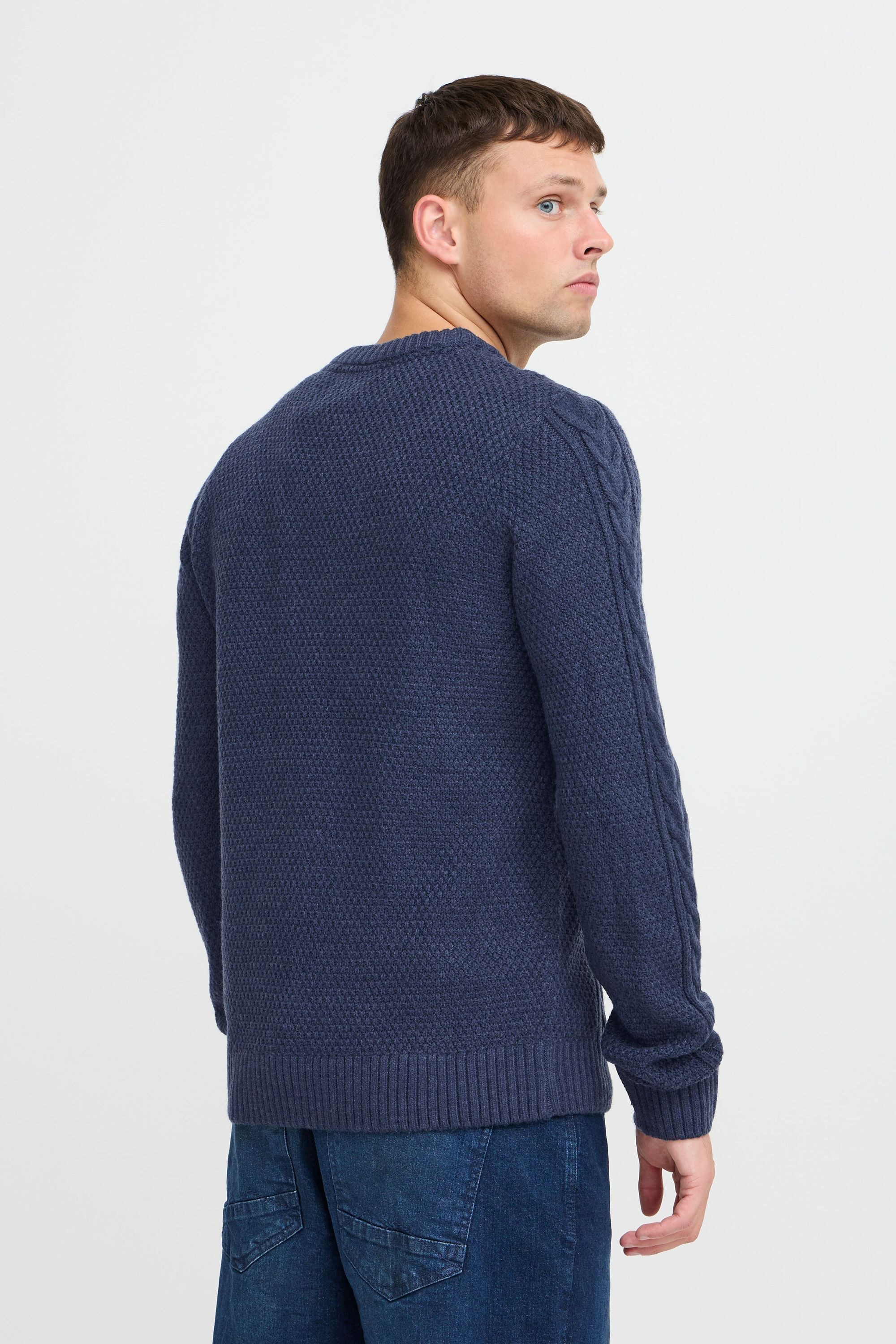 BLEND BHPullover Herren Grobstrick Pullover Blau 3XL 3