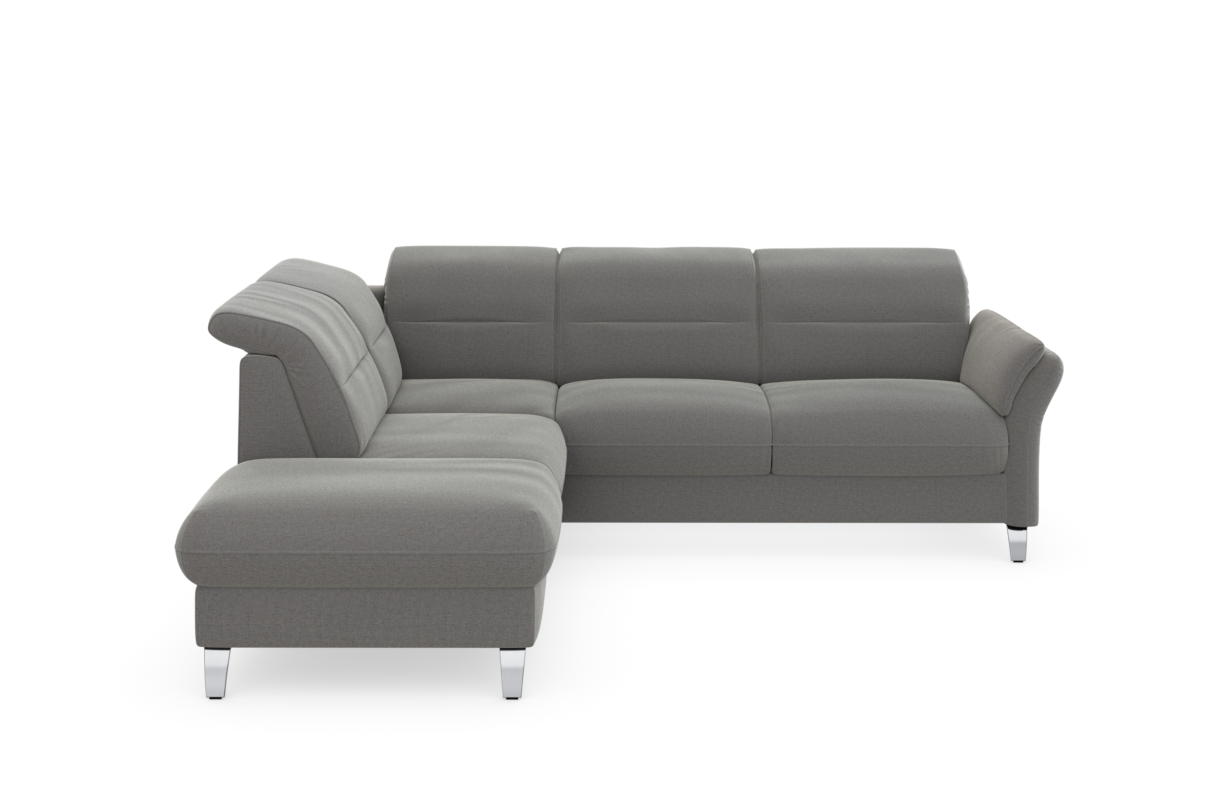 sit&more Ecksofa »Grenoble L-Form mit Federkern«, wahlweise mit Bettfunktion, Bettkasten, Arm- und Kopfteilverstellung