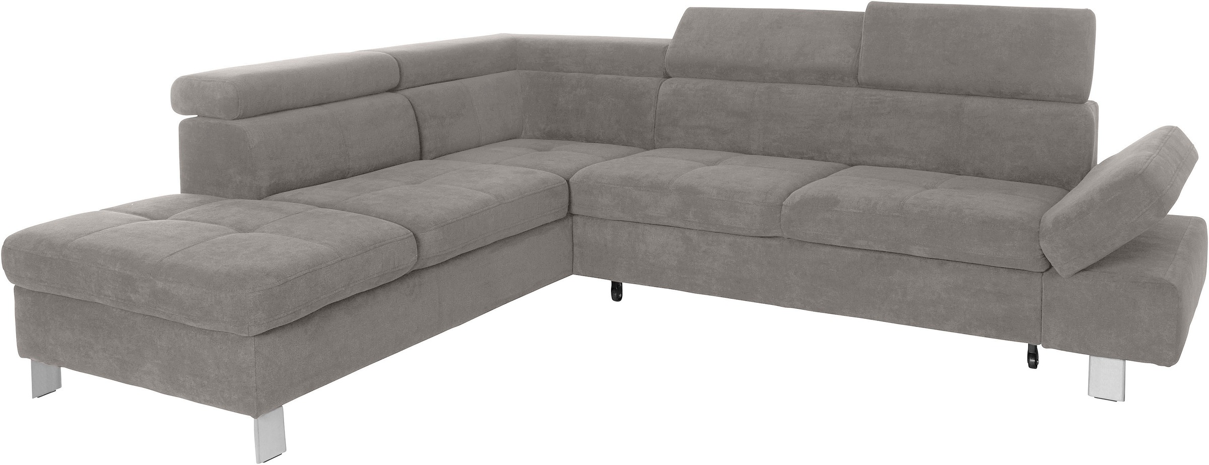 exxpo - sofa fashion Ecksofa »Fiji, L-Form«, mit Kopf- bzw. Rückenverstellung, wahlweise mit Bettfunktion