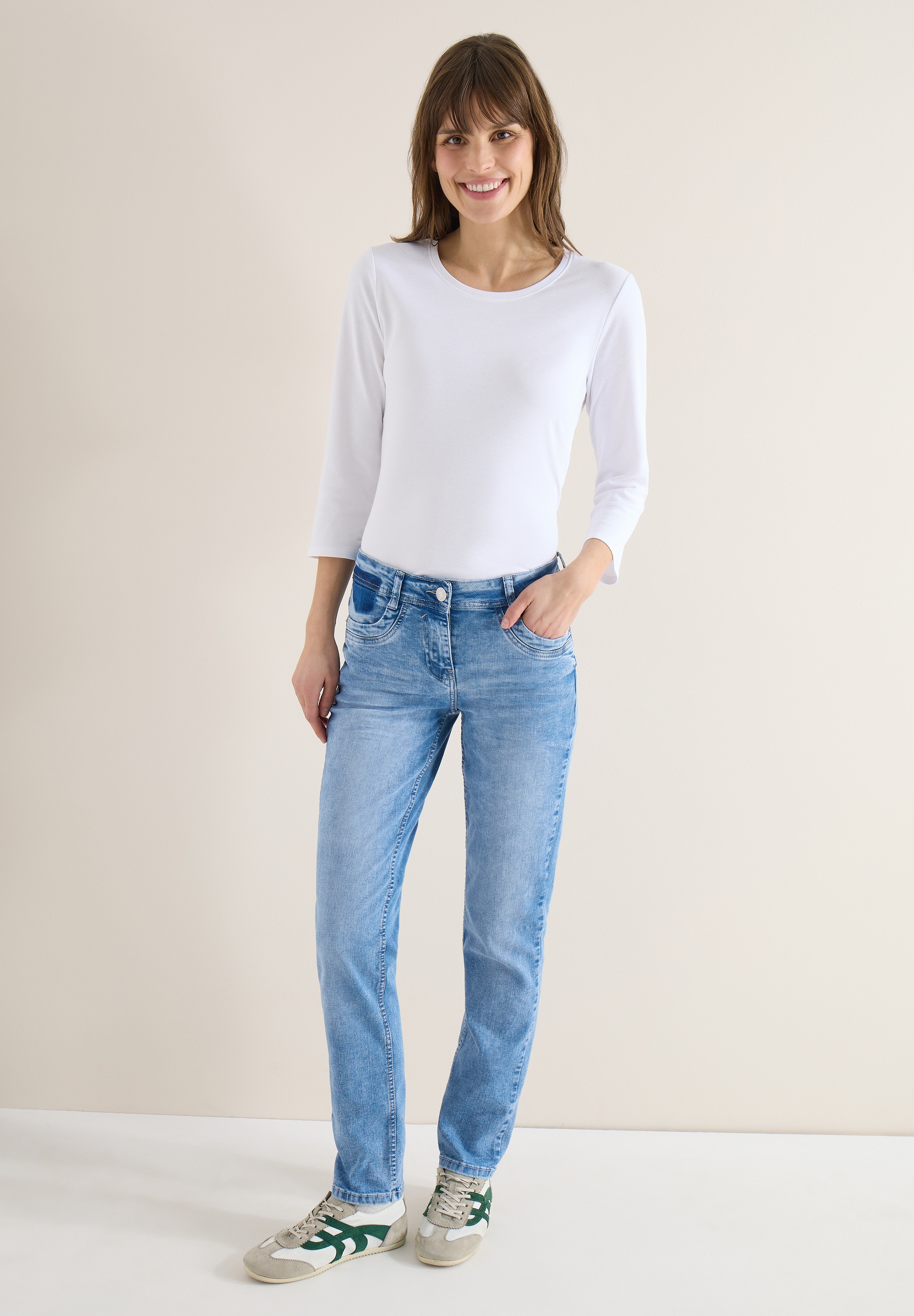 Cecil Slim-fit-Jeans Middle Waist