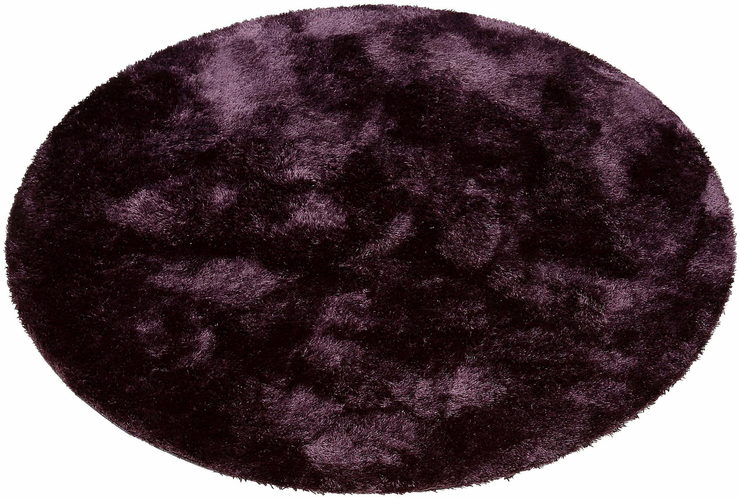 Bruno Banani Hochflor-Teppich »Dana Teppich, leichter Glanz«, rund, 30 mm Höhe, unifarben, Mikrofaser Teppiche, Wohnzimmer, Schlafzimmer, Esszimmer