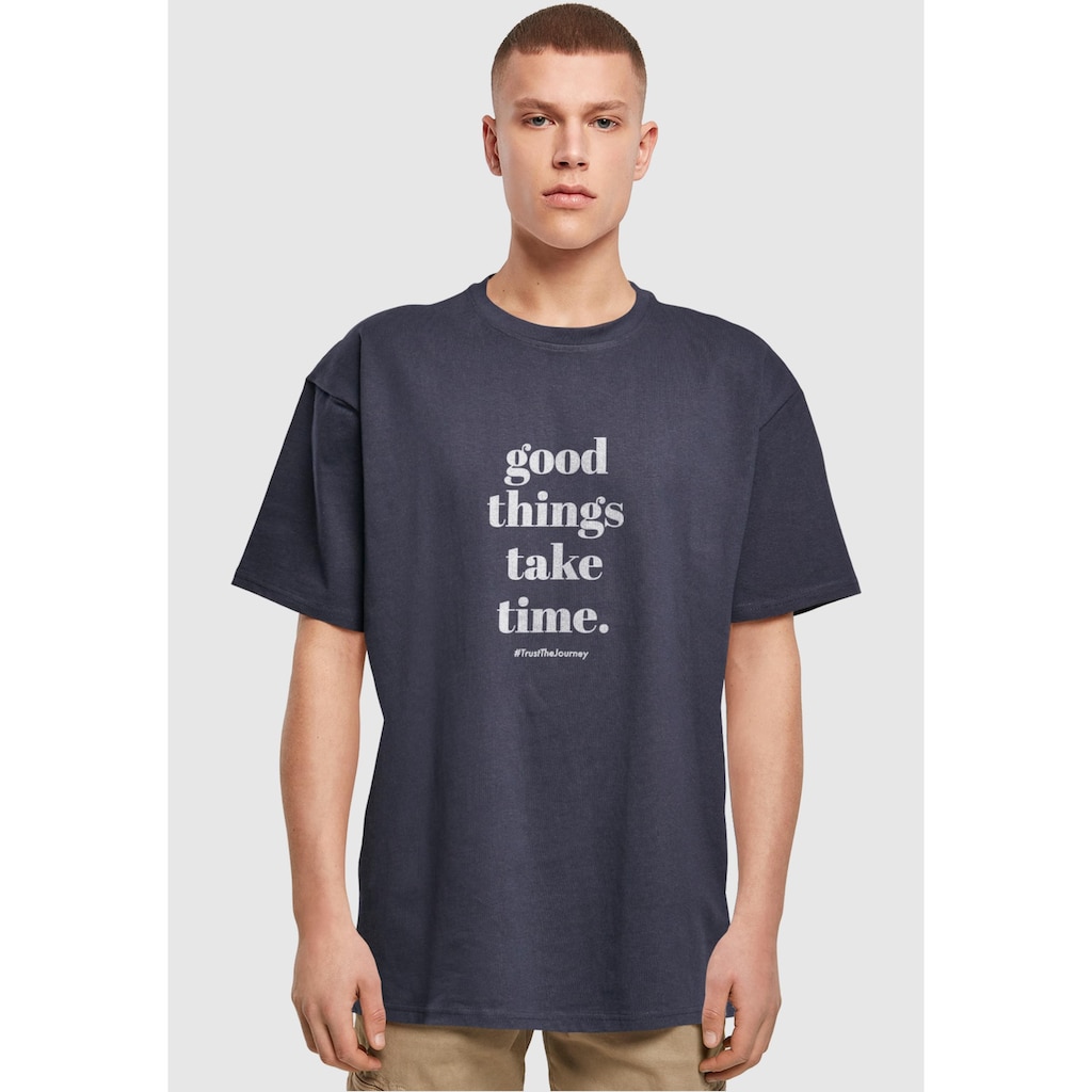 Merchcode T-Shirt »Merchcode Herren Good Things Take Time Heavy Oversize Tee«, (1 tlg.)