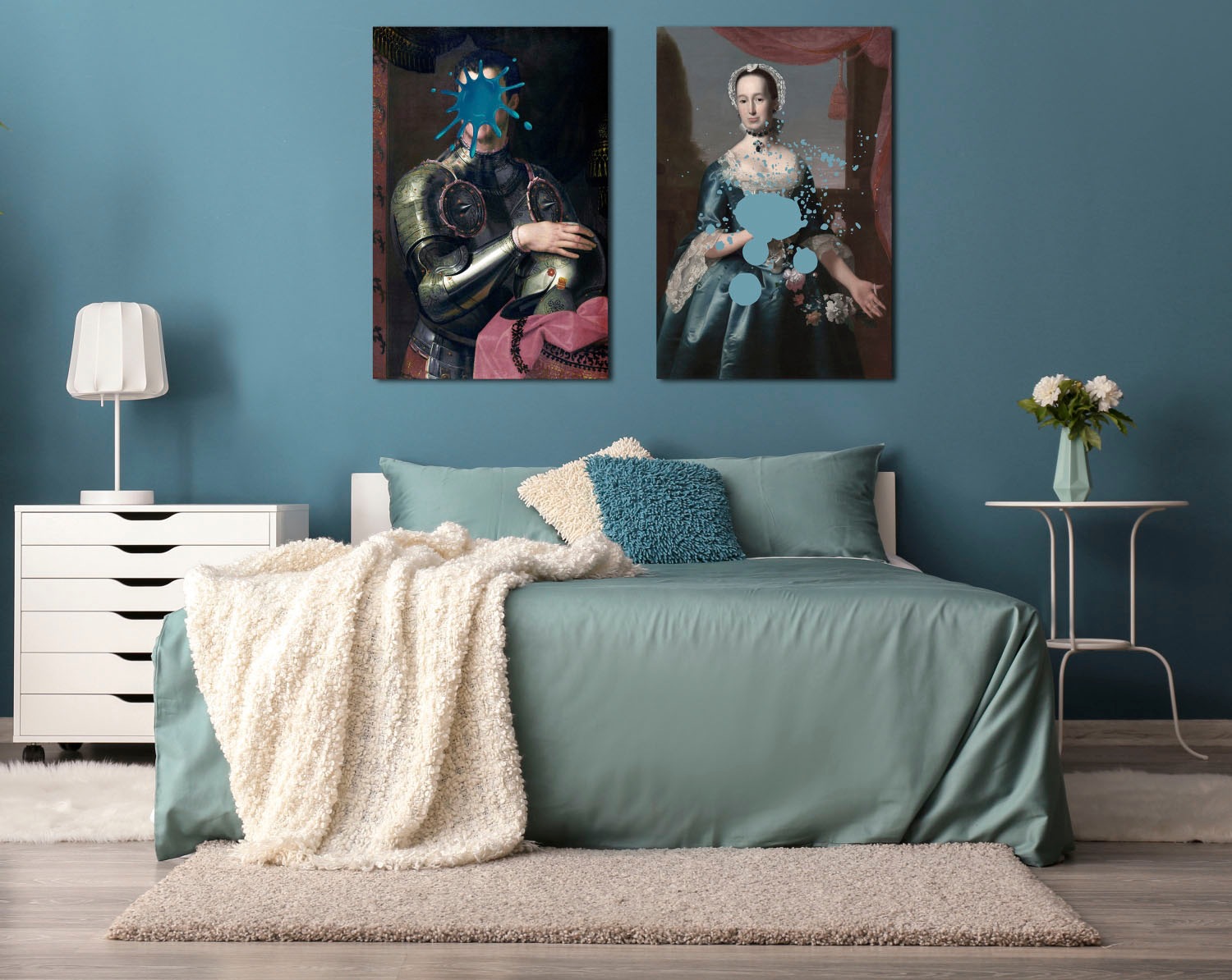 queence Acrylglasbild "Frau mit Farbklecks" Bilder von Frauen  Formen  Frau günstig online kaufen