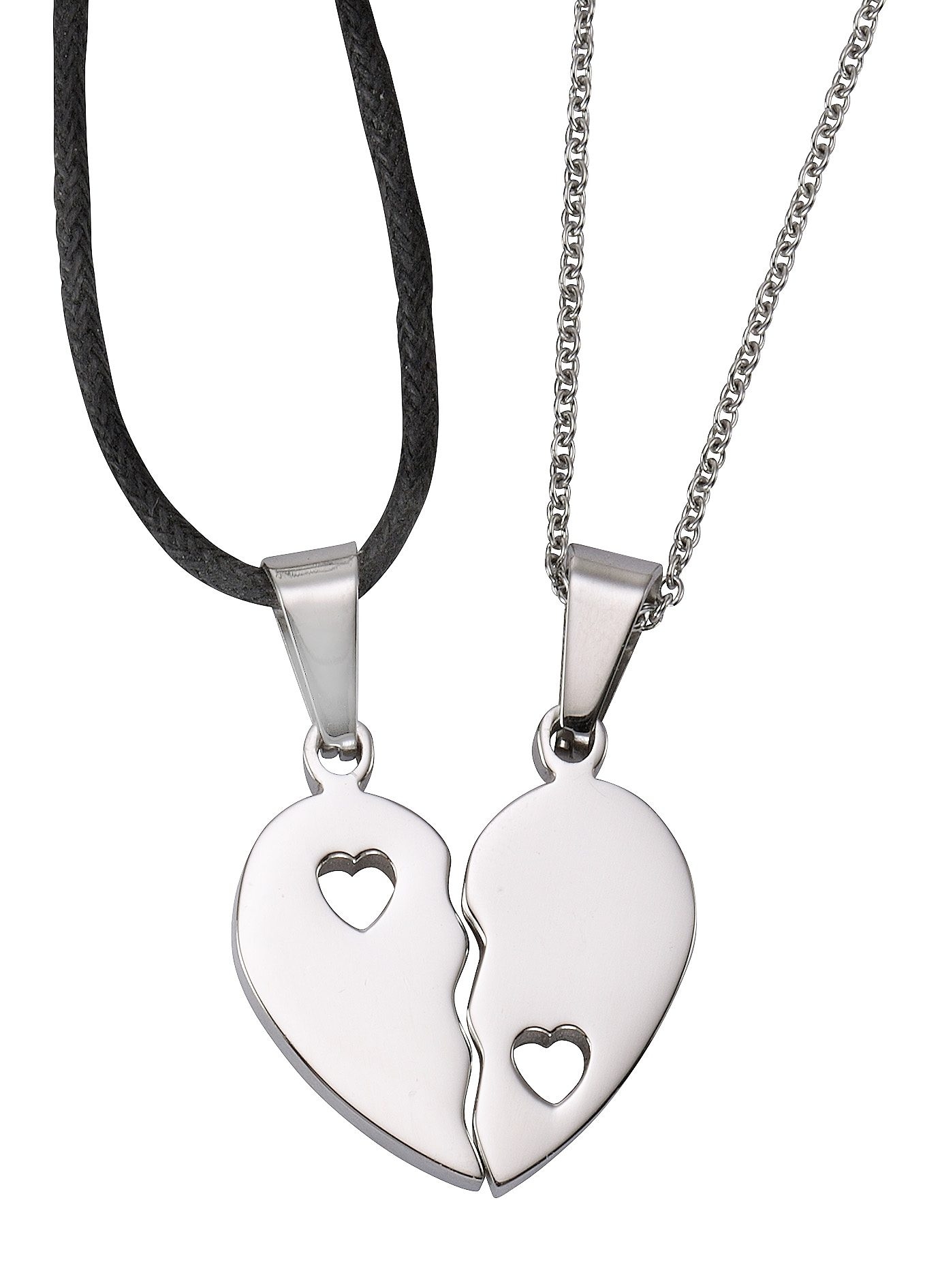 FIRETTI Damen Schmuckset "Multipack Schmuck Geschenk Halsketten LIEBE", schwarz, Edelstahl, Textil, Schmuck_Sets