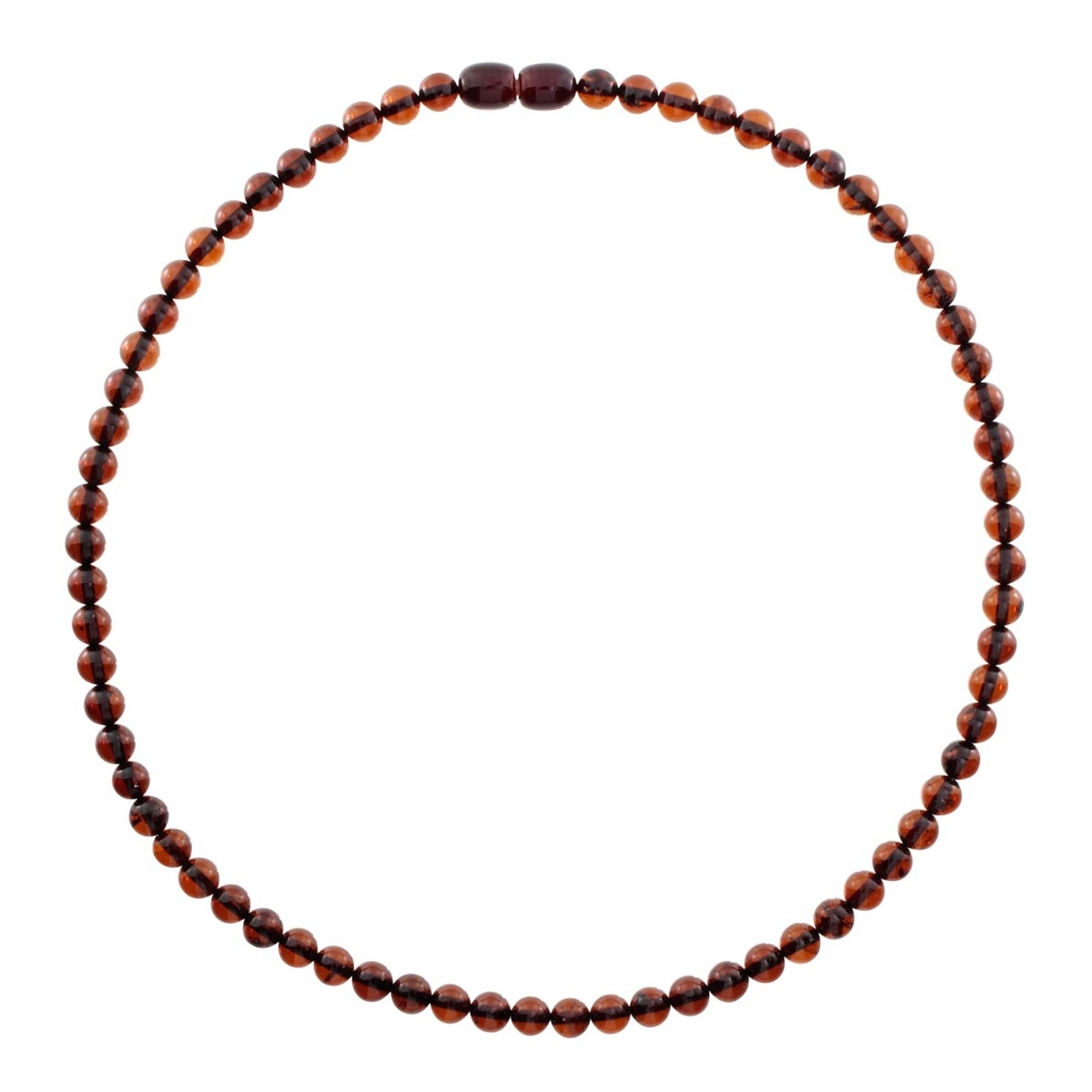 OSTSEE-SCHMUCK Damen Gliederkette "Ostsee-Schmuck Kette Kugel 6 mm Kette Kugel 6 mm", 45cm, Bernstein, L: 42, braun, Bernstein, Halsketten