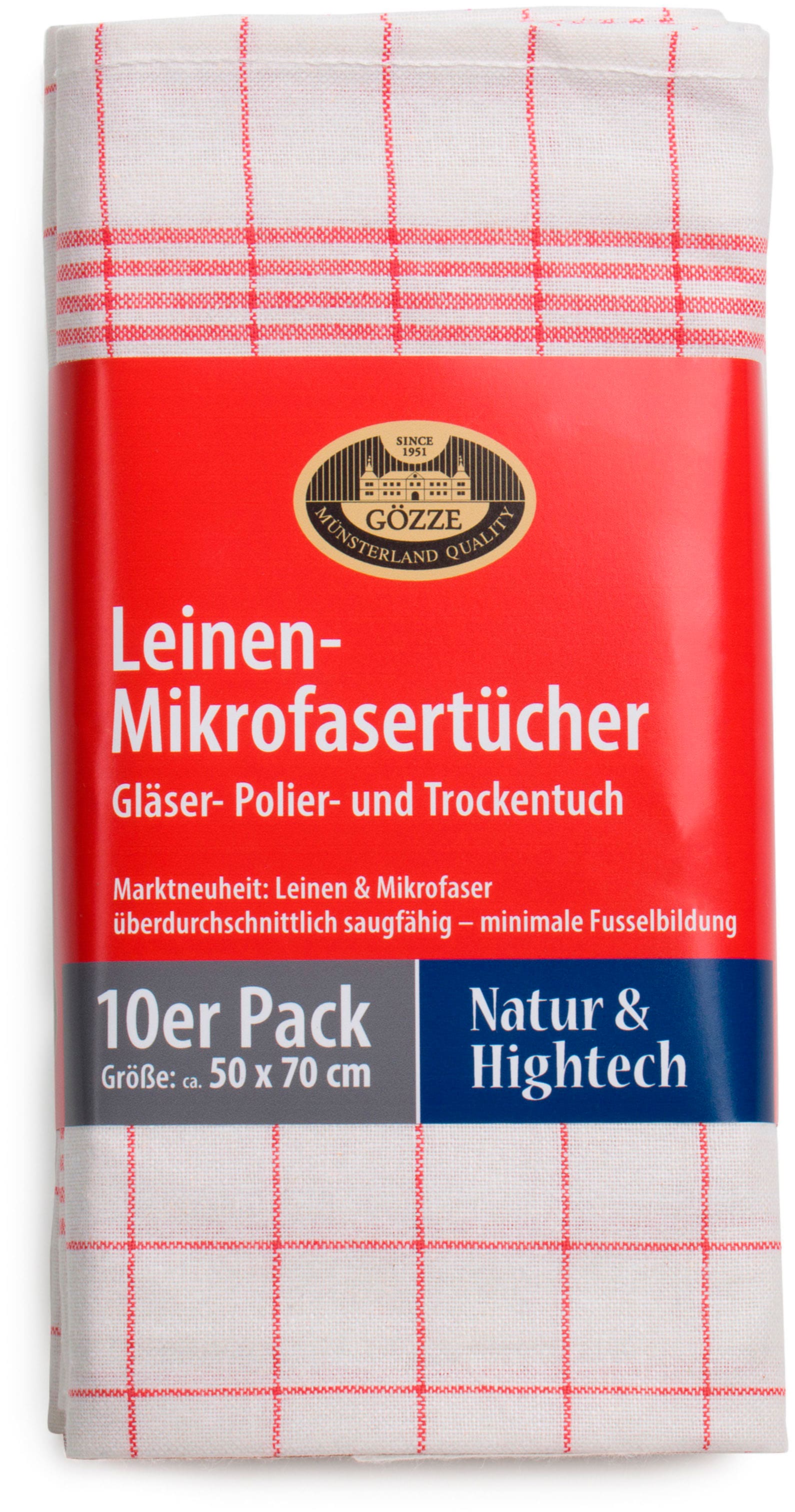 Gözze Geschirrtuch "Gläser und Poliertuch, Des. 60053, 50x70 cm" Mikrofaser günstig online kaufen
