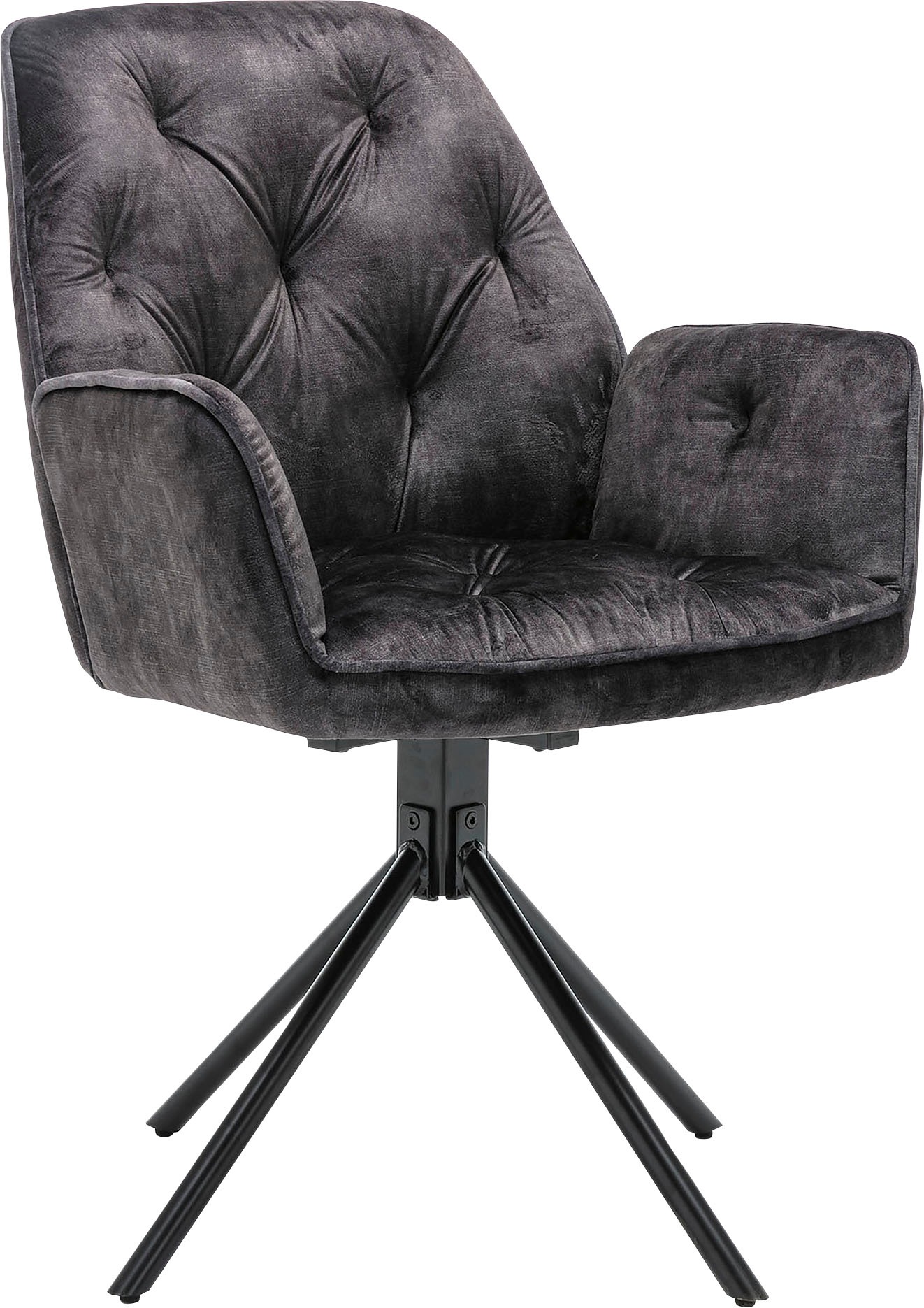 Thumbnail - byLIVING Esszimmerstuhl "Sarina" (Set) 2er-Set, hochwertiger Vintage-Samt Bezug mit Steppung, 360Grad drehbar