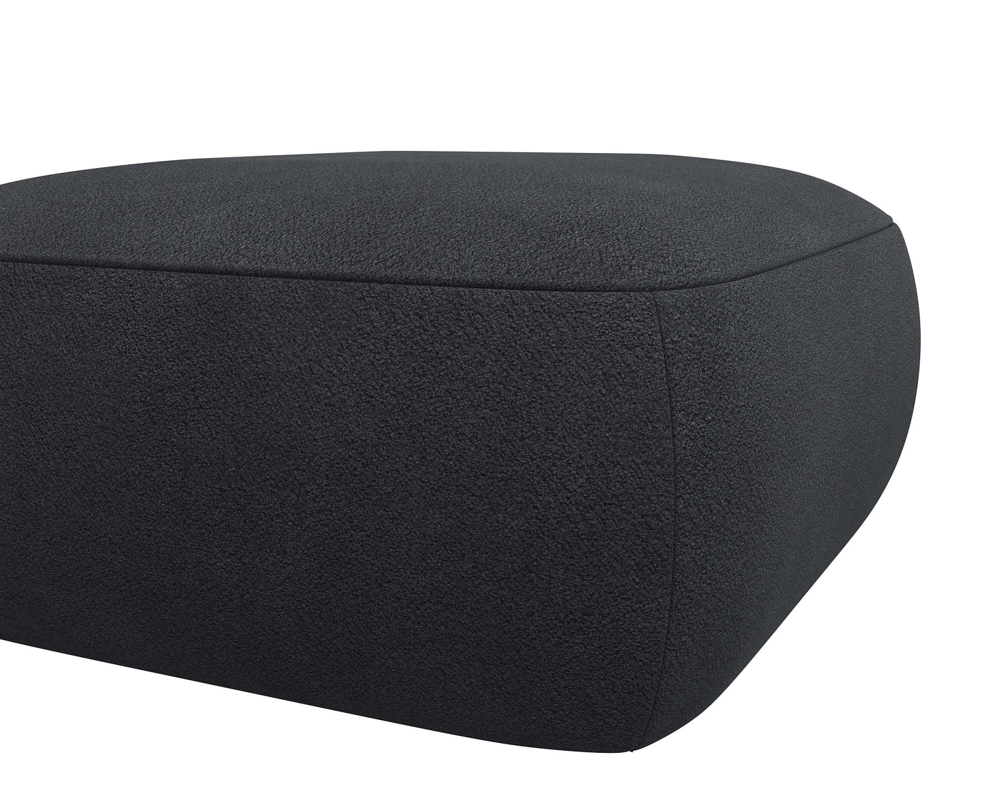 FLEXLUX Pouf »Torino, rund, bodennah, Sitzhocker, Polsterhocker«, Modernes, organisches Hocker-Design, Kaltschaum, Wellenunterfederung