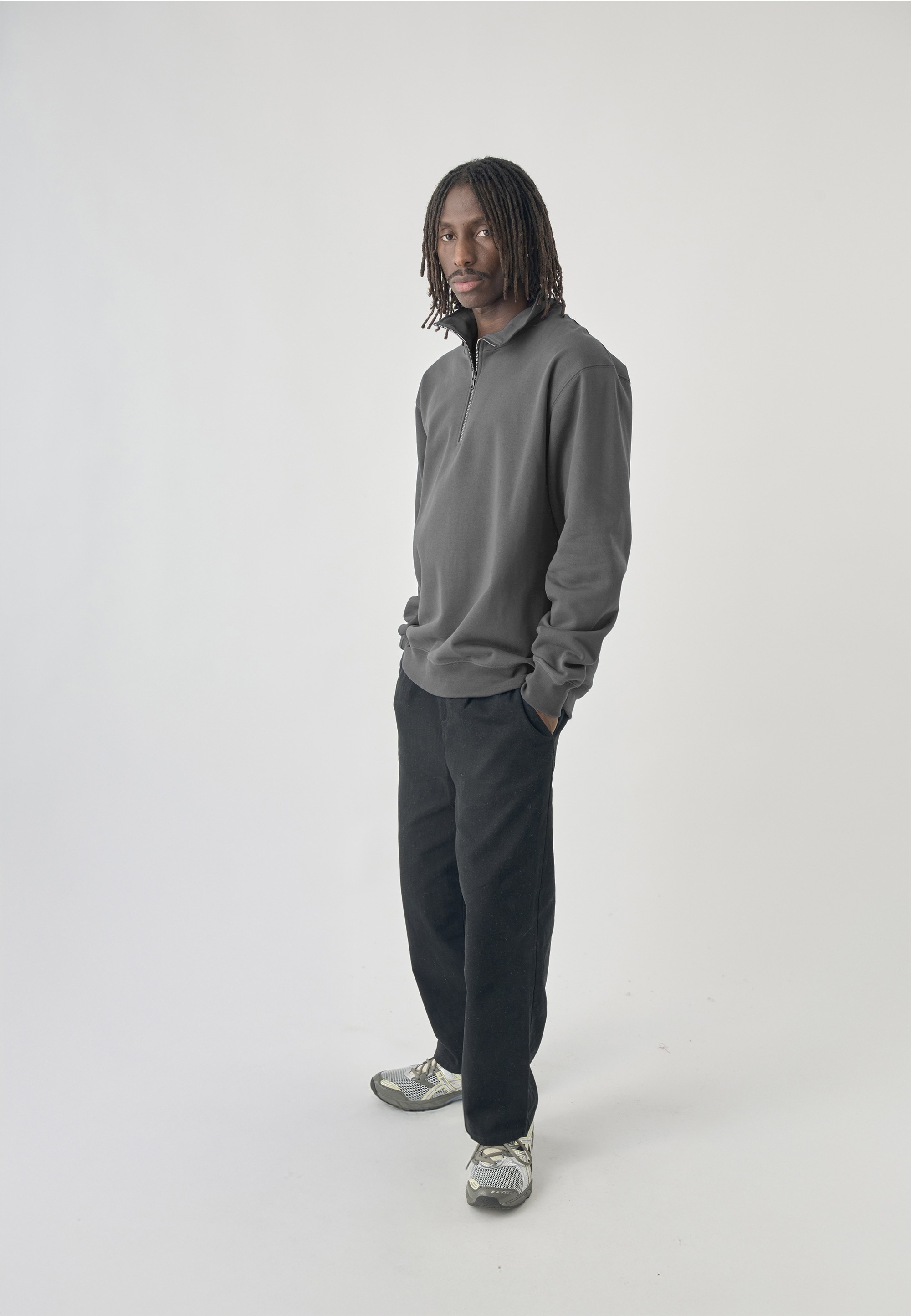 Cleptomanicx Sweatshirt , mit Halfzip am Kragen
