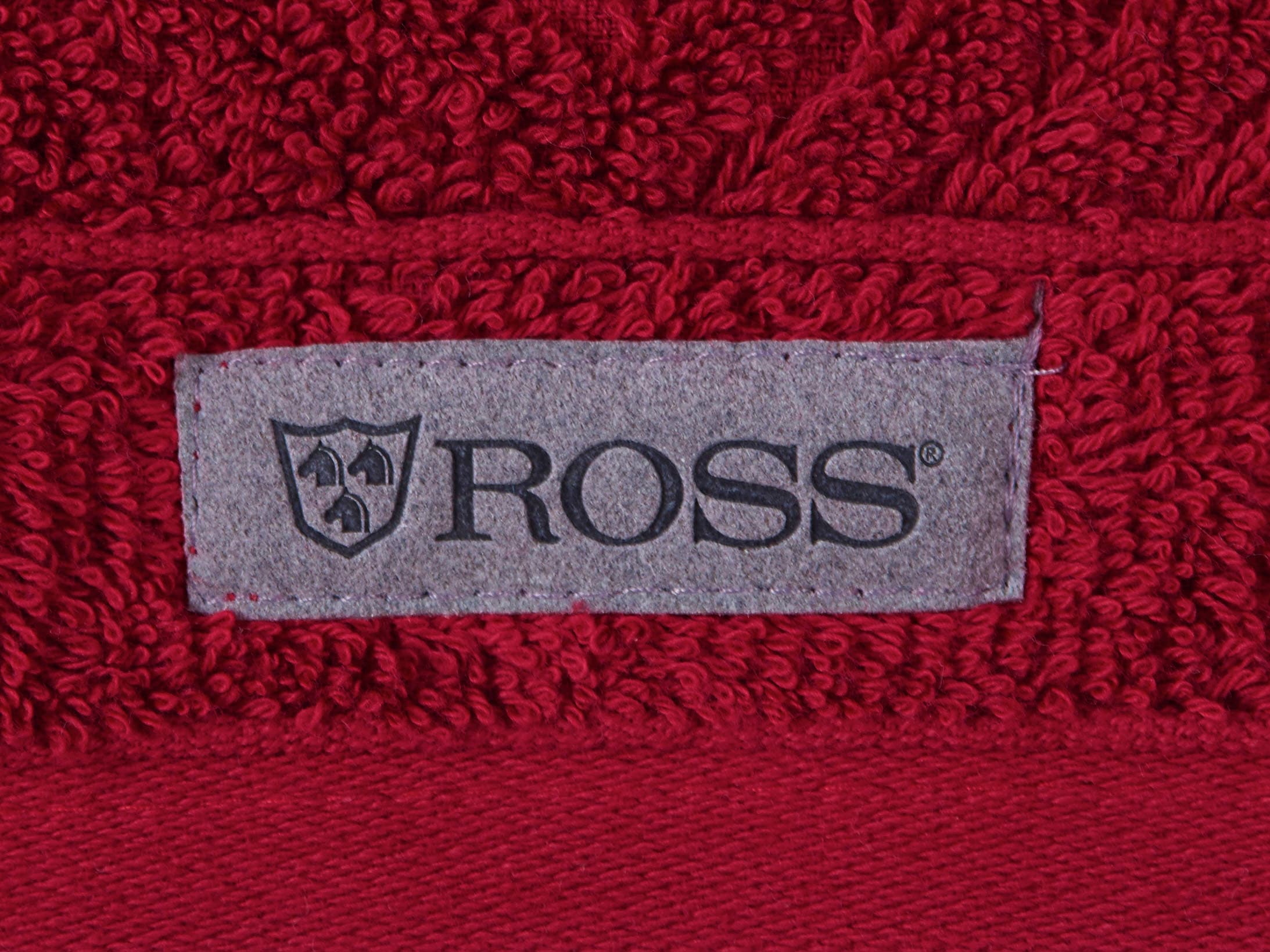 ROSS Gästehandtuch »Smart«, (6 St.), Uni-Rippe mit Velourslabel