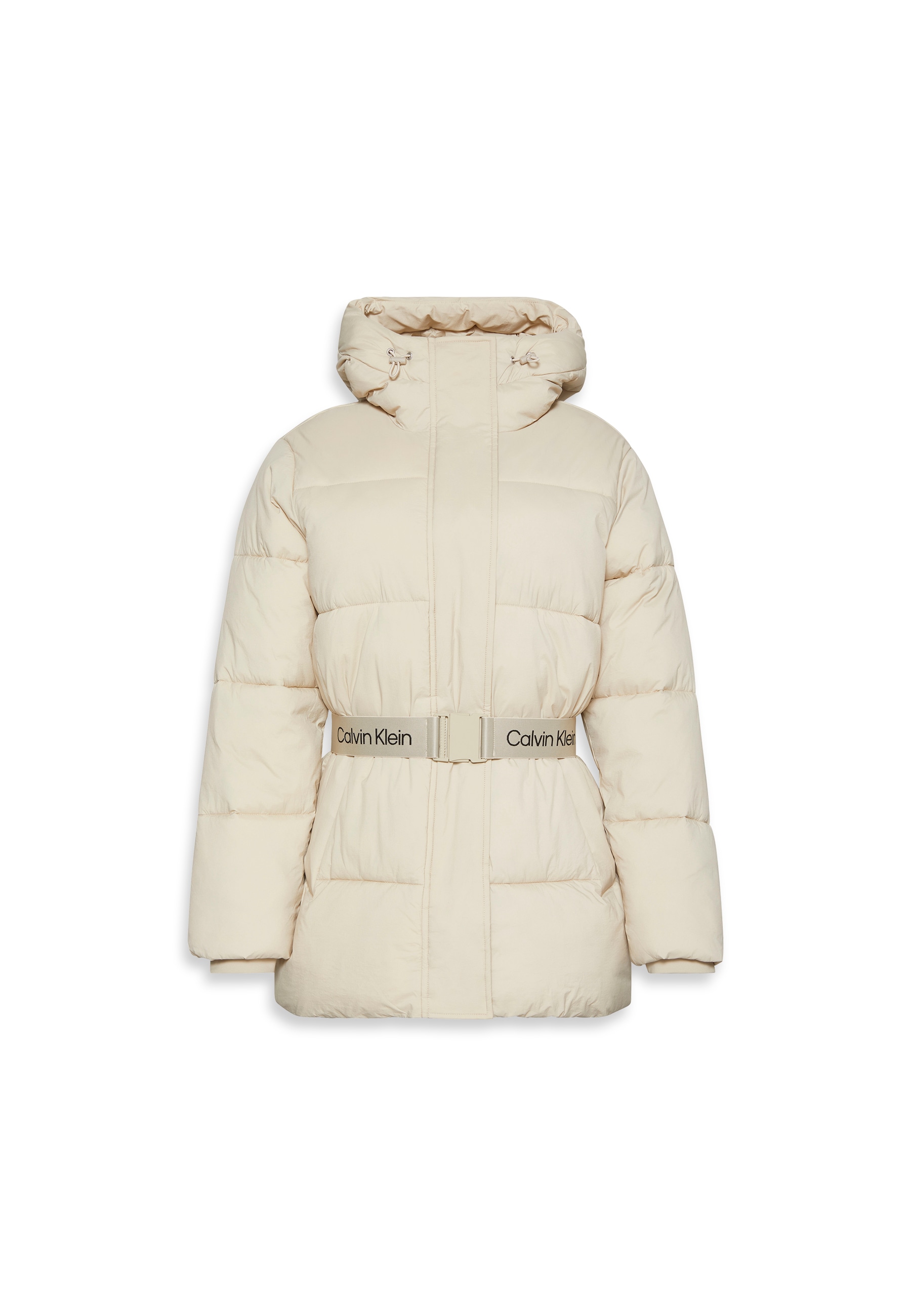 Calvin Klein Jeans Steppjacke »BELTED MIDWEIGHT PUFFER« mitKapuze Mit Rundhalsausschnitt, regular fit