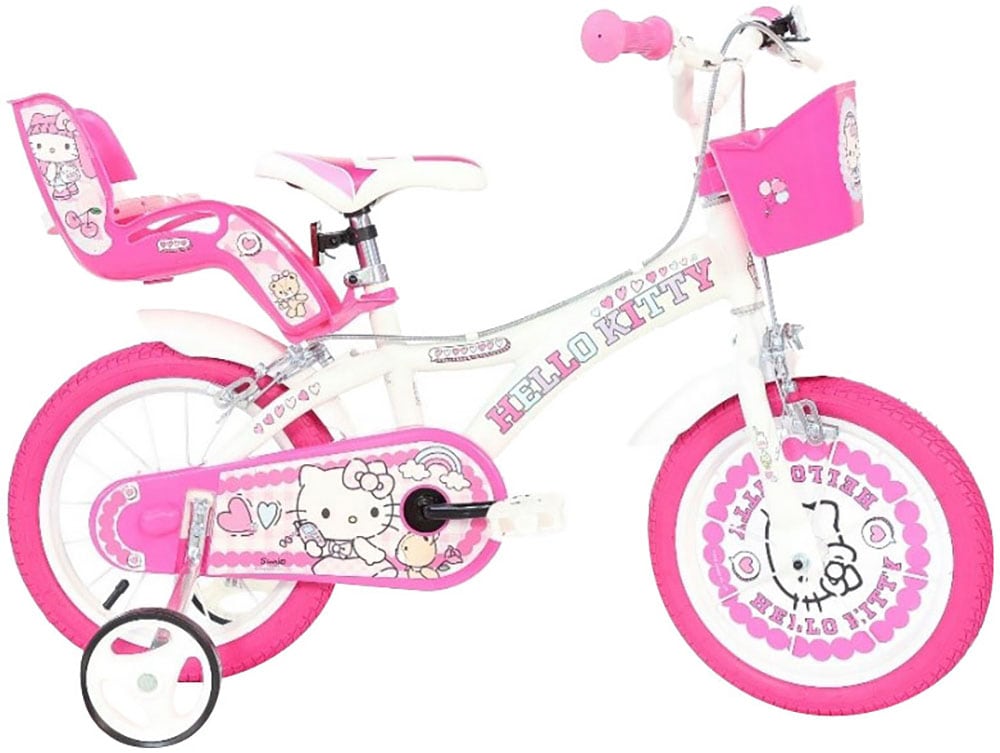 Dino Bikes Kinderfahrrad "Hello Kitty 16" Kinderfahrrad 4-7 Jahre" 1 Gang Ohne Schaltung