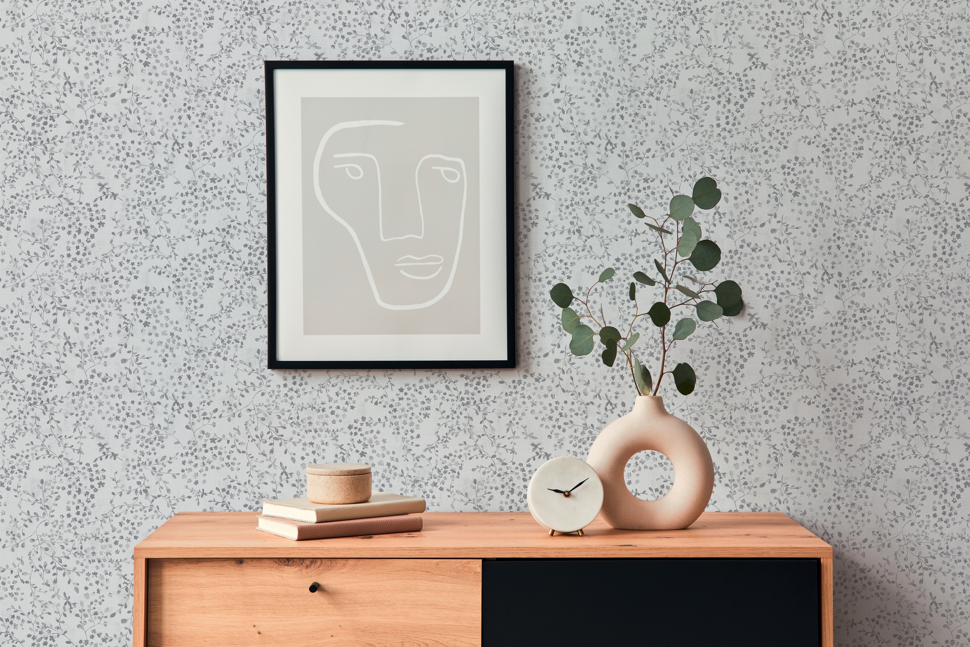 A.S. Création Vliestapete "PintWalls II florale Tapete Mustertapete Äste Blumen" matt strukturiert Vliestapete Blumenranke für Schlafzimmer Küche Wohnzimmer Floral Flur