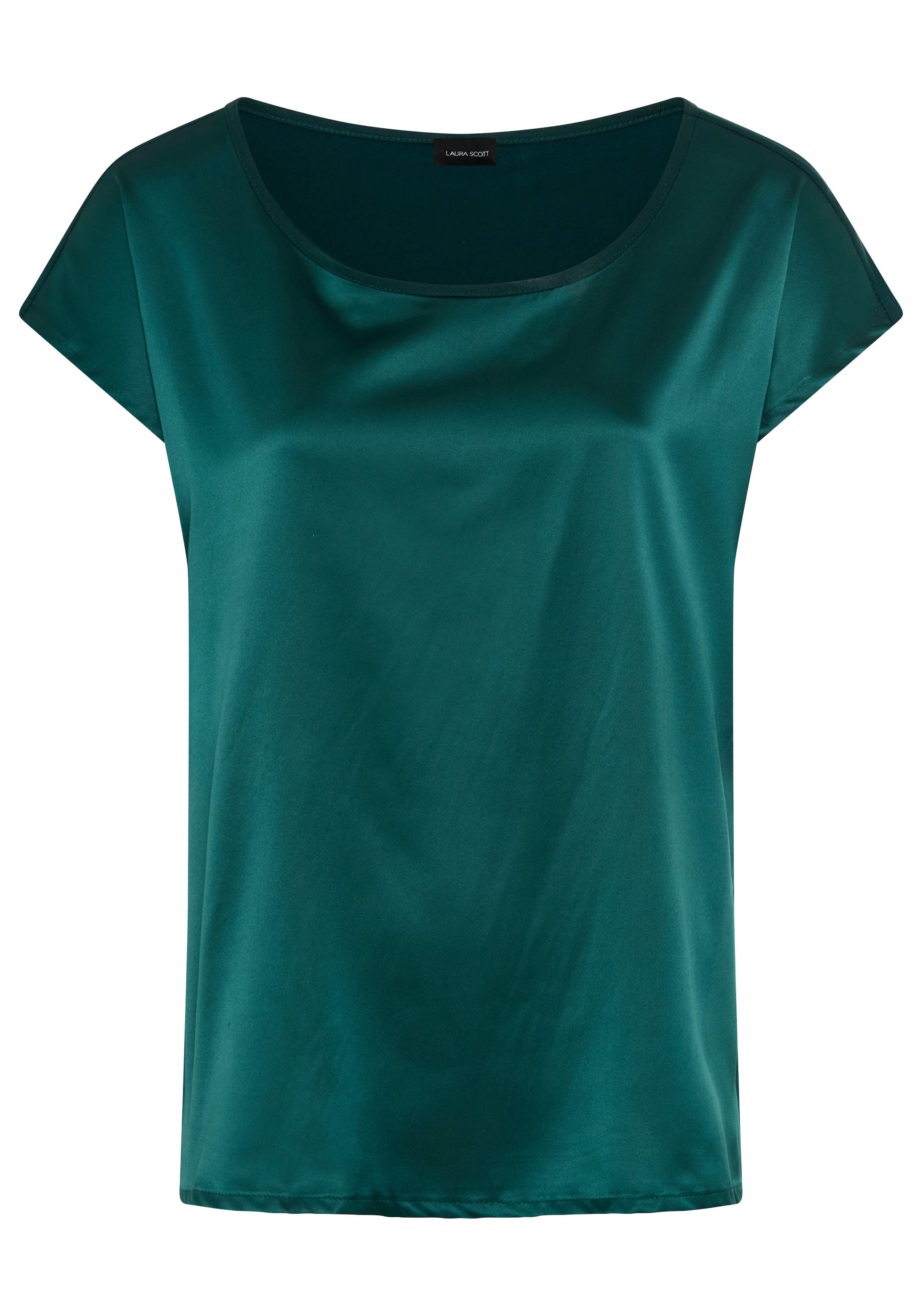 Laura Scott Shirtbluse »mit Satin-Vorderteil und hochflexiblen Jersey-Rücken« lockere Passfrom, zeitlos & gut zu kombinieren