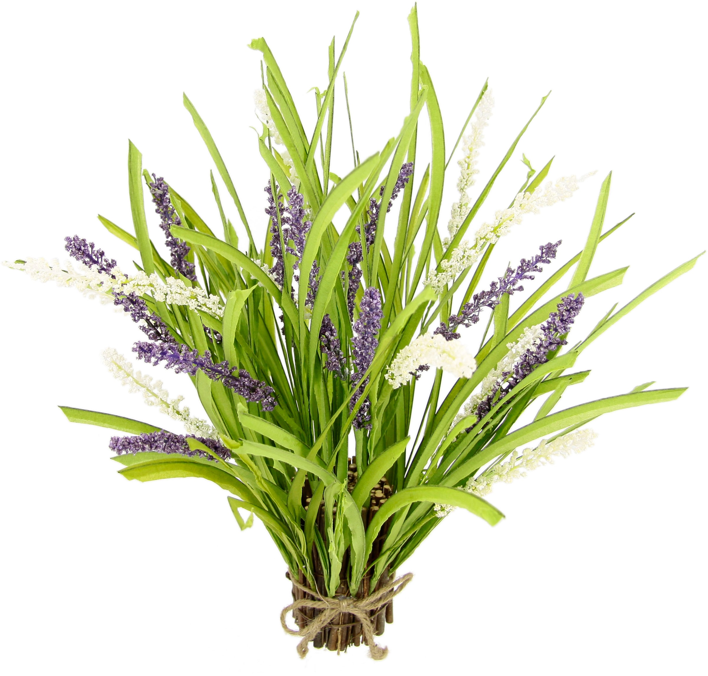 Kunstpflanze »Grasbündel«, Mit Lavendelblüten