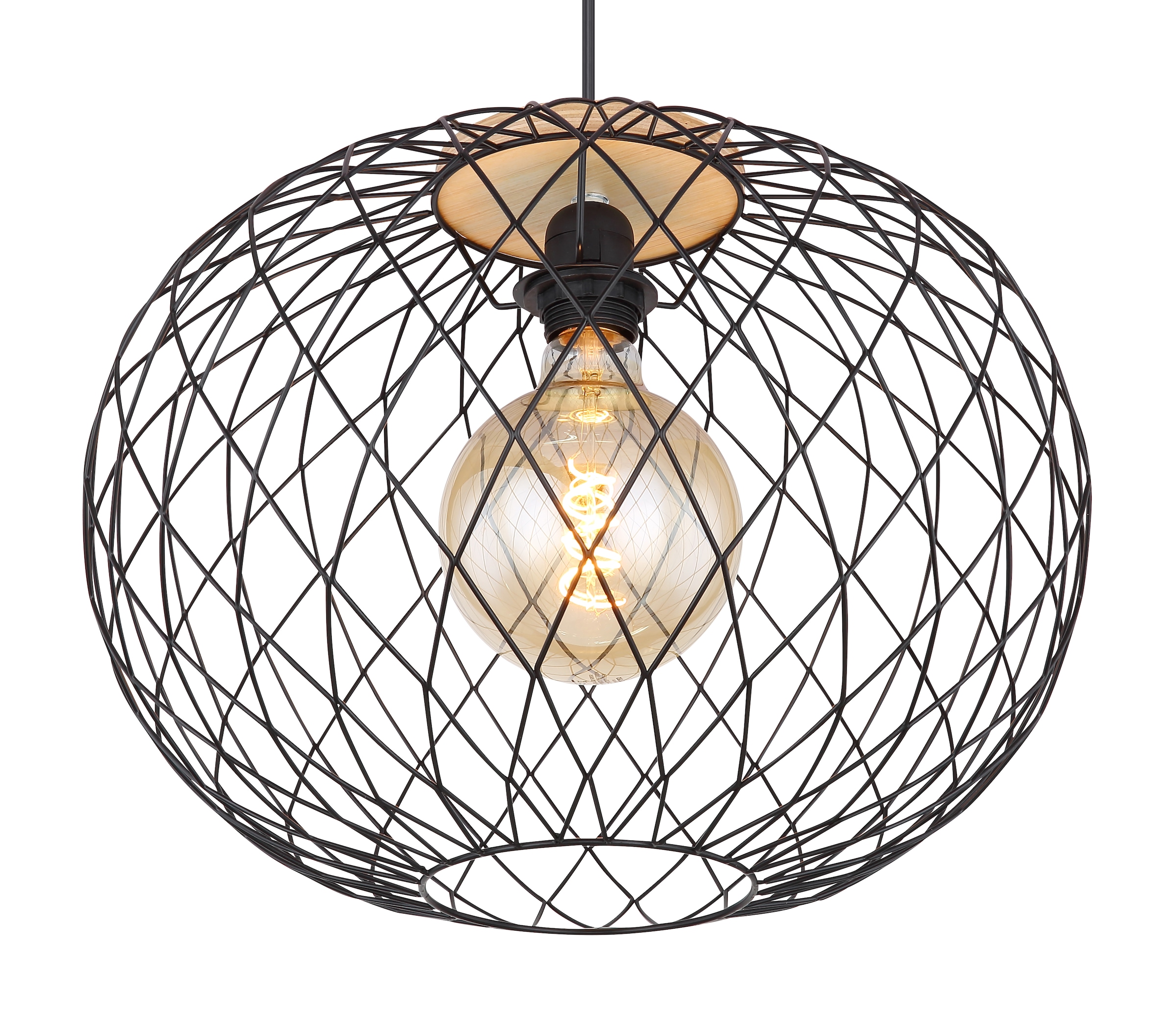 GLOBO LIGHTING Hängeleuchte »LACKY« E27 1 Stk. Hängeleuchte für Esszimmer schwarz modern