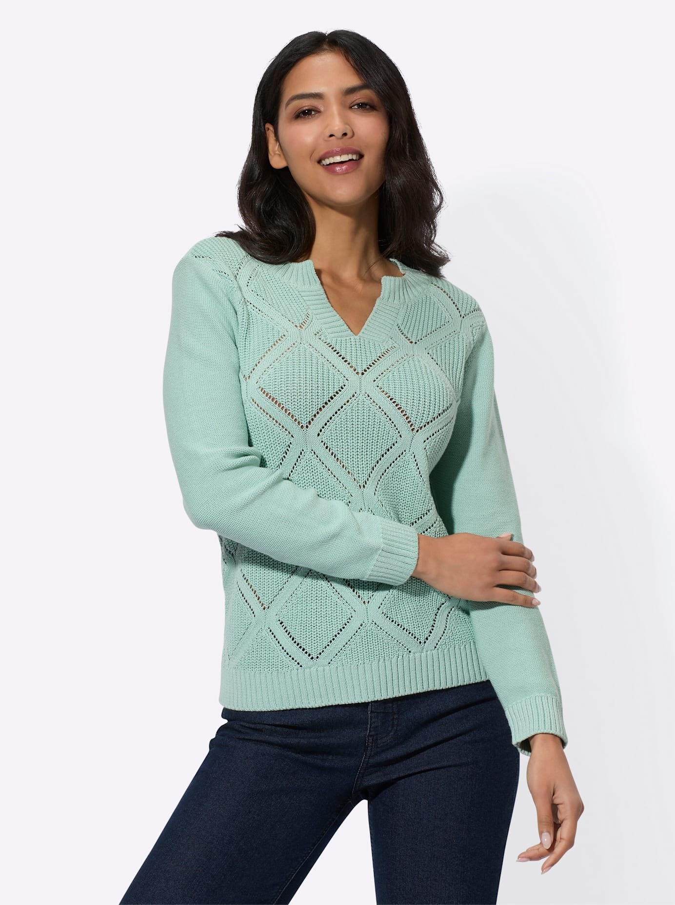 Classic Basics Ajourpullover »Langarm-Pullover«