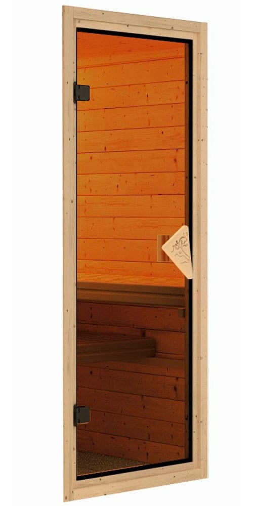 Karibu Sauna »Larin«, 9 KW-Bio-Ofen mit externer Steuerung