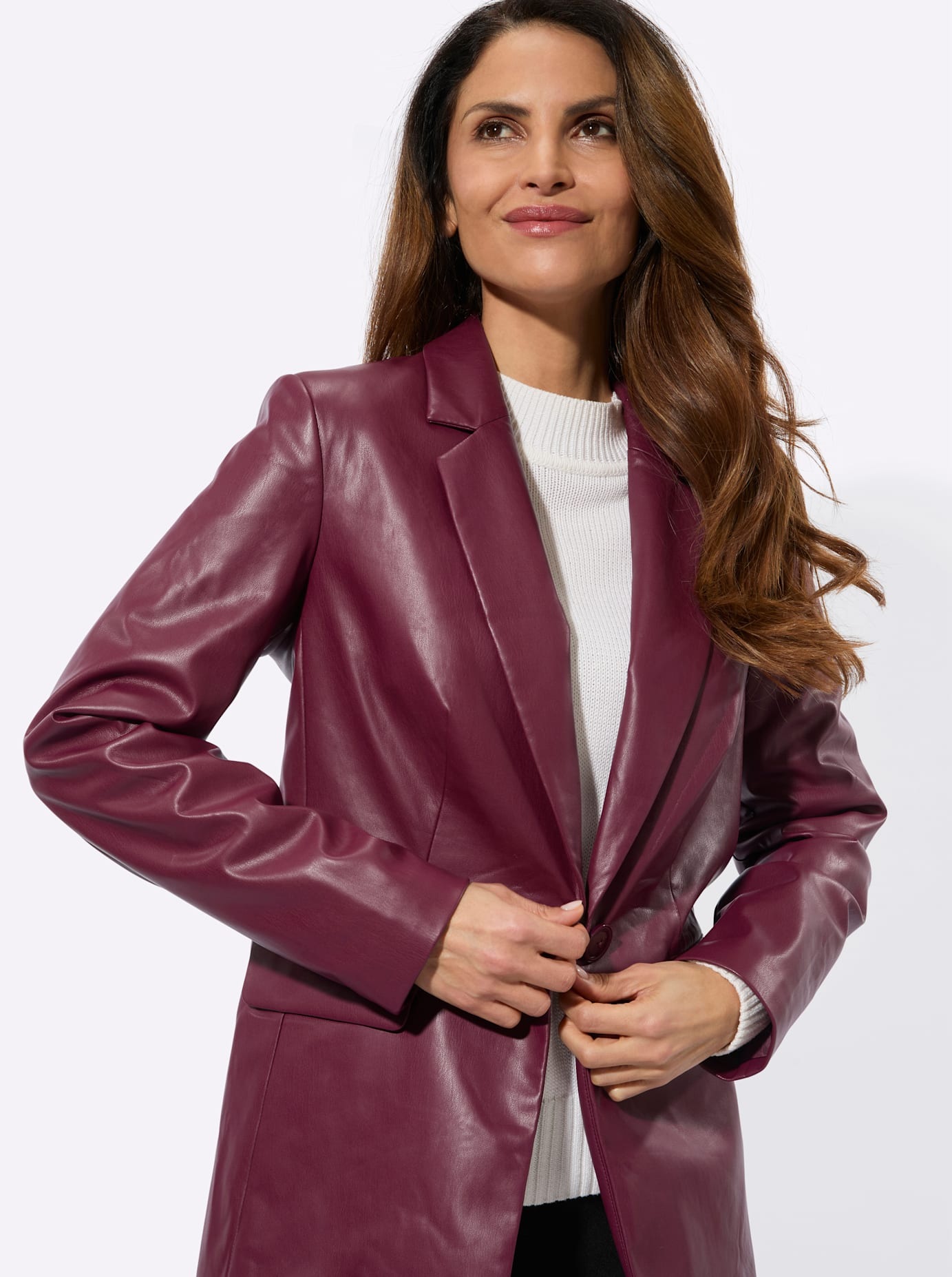 Inspirationen Lederimitat-Blazer »Lederimitat-Blazer«