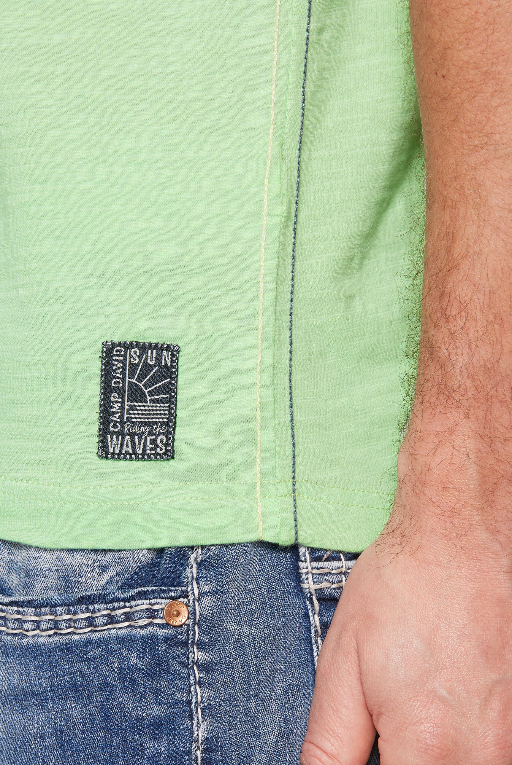 CAMP DAVID Rundhalsshirt, aus Baumwolle