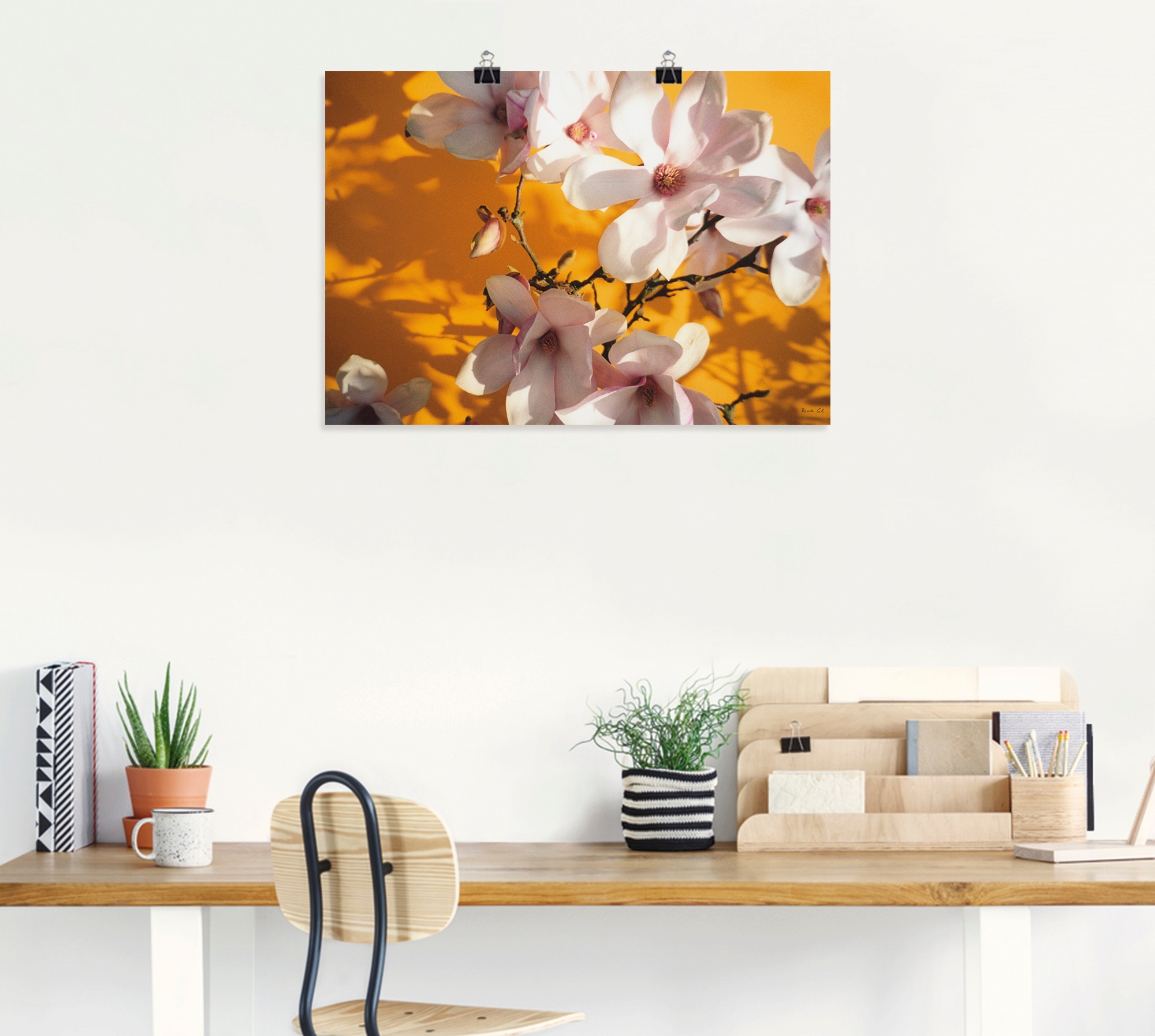 Artland Wandbild "Fotokollage Magnolie", Blumen, (1 St.), als Leinwandbild, günstig online kaufen