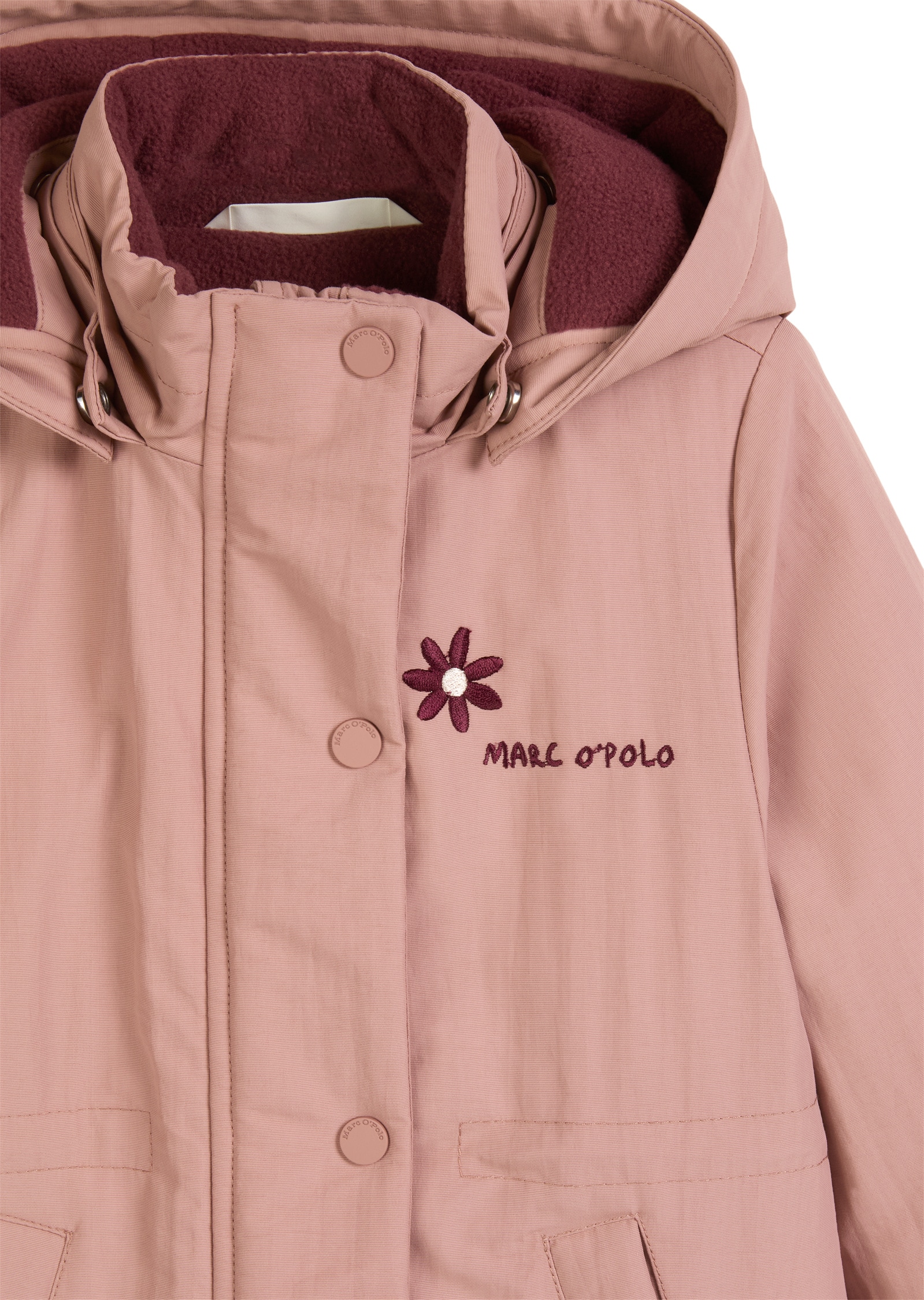 Marc O'Polo Outdoorjacke »mit weichem Fleecefutter«, mit Kapuze