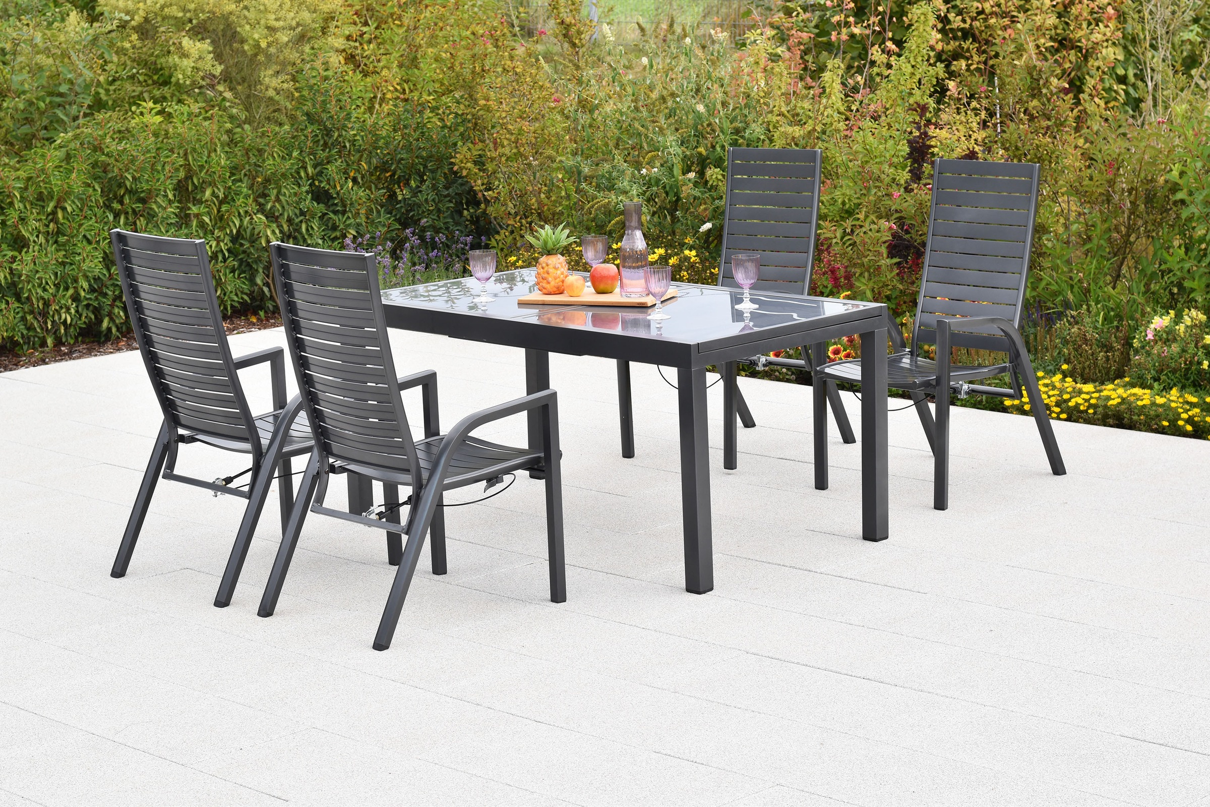 MERXX Garten-Essgruppe ""Siros"", (Set, 5 tlg.), Rückenlehne verstellbar du günstig online kaufen