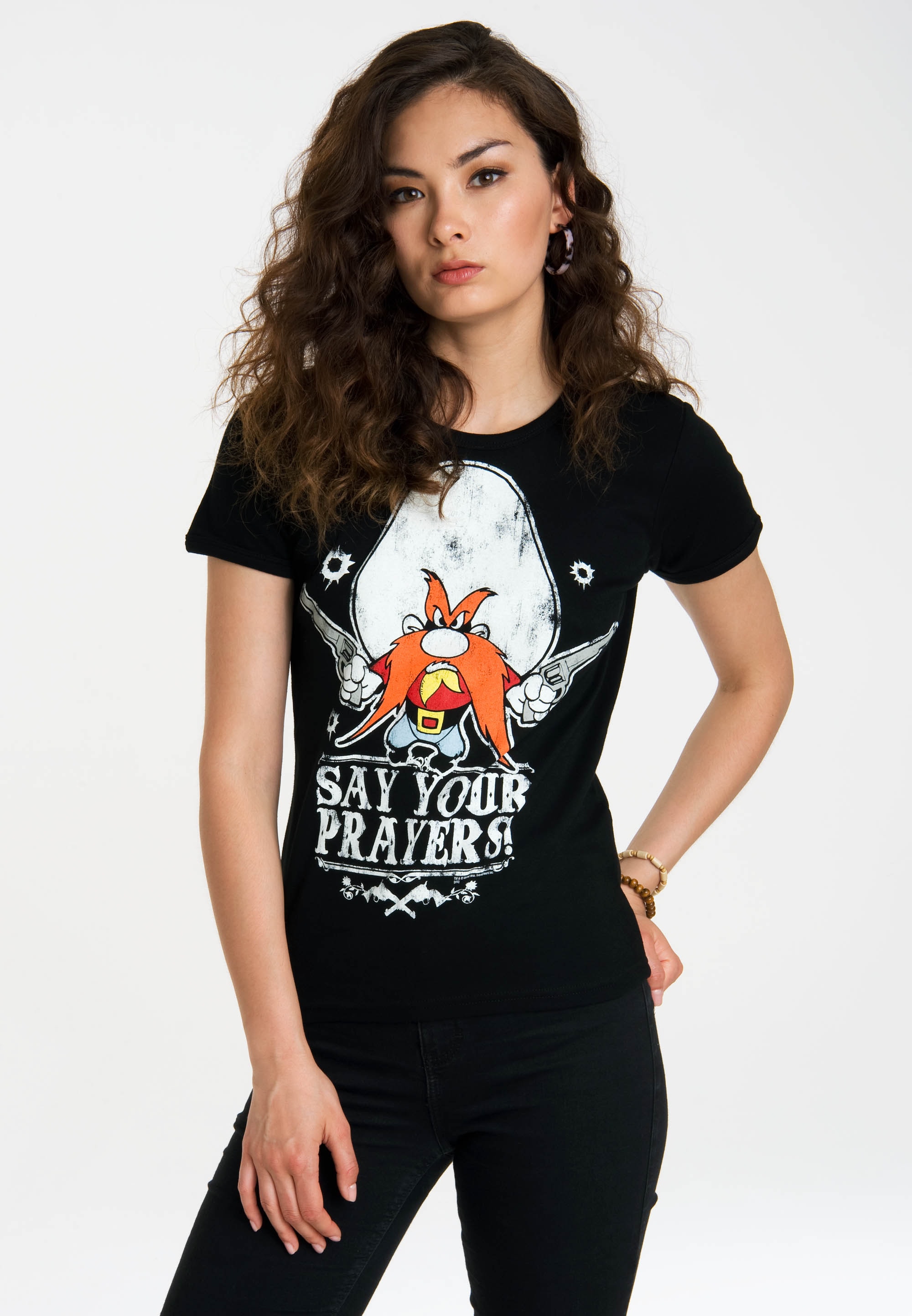 LOGOSHIRT T-Shirt »Looney Tunes – Say Your Prayers«, mit lizenzierten Originaldesign