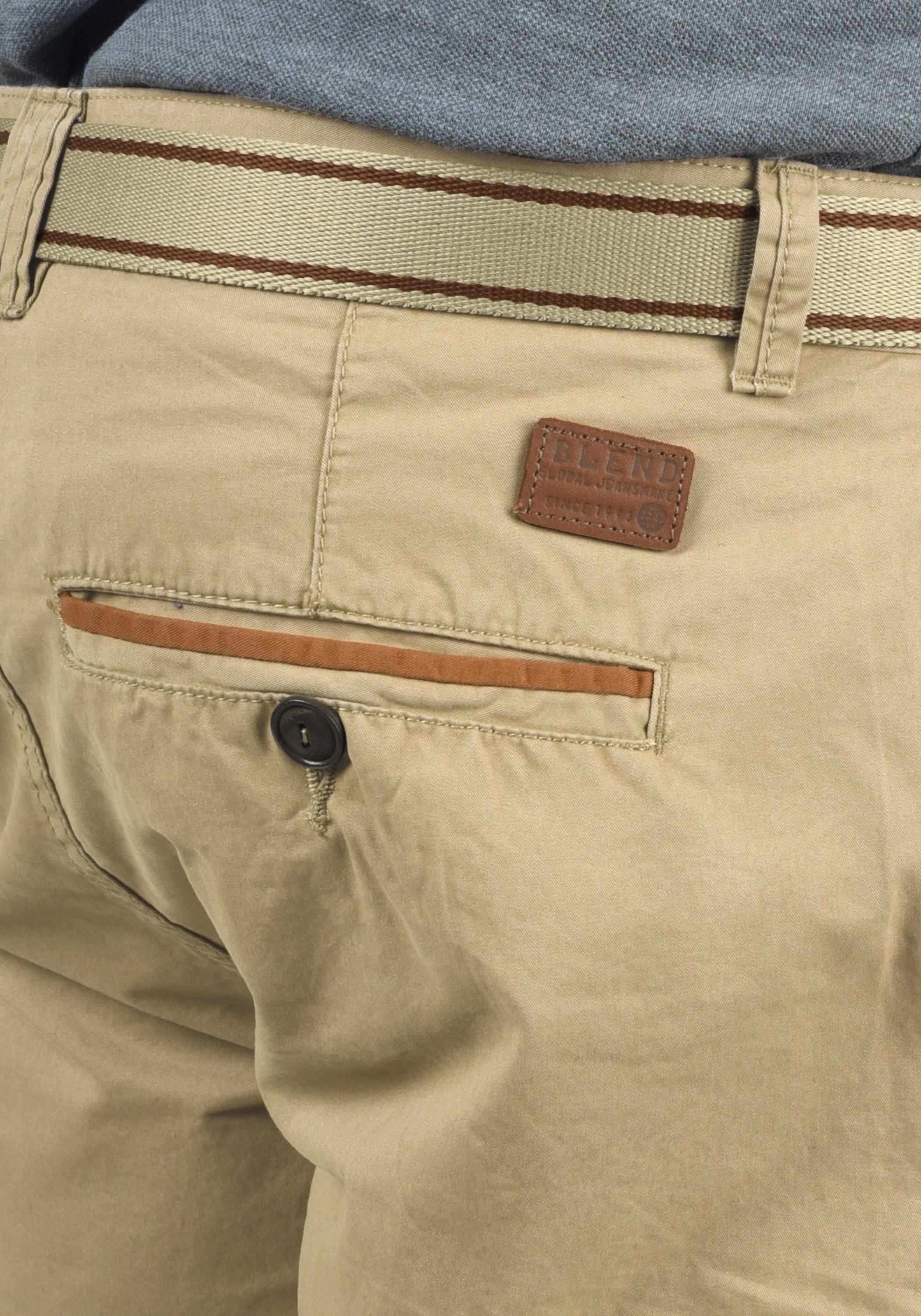 Blend Chinoshorts »BHNeji«  Chino Shorts mit umgeschlagenen Hosenbeinen in Kontrastfarbe