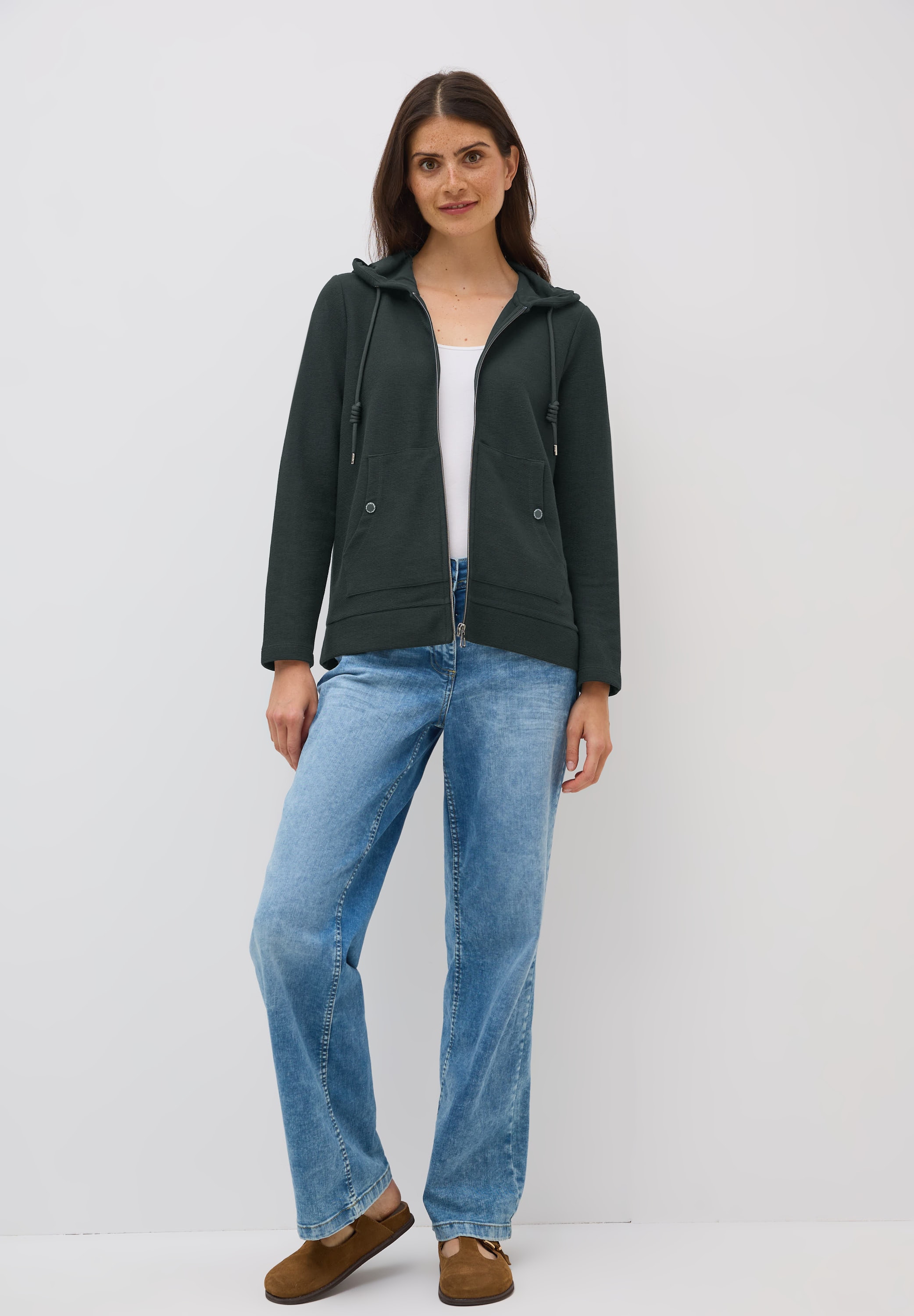 Cecil Sweatjacke, mit Kängurutasche