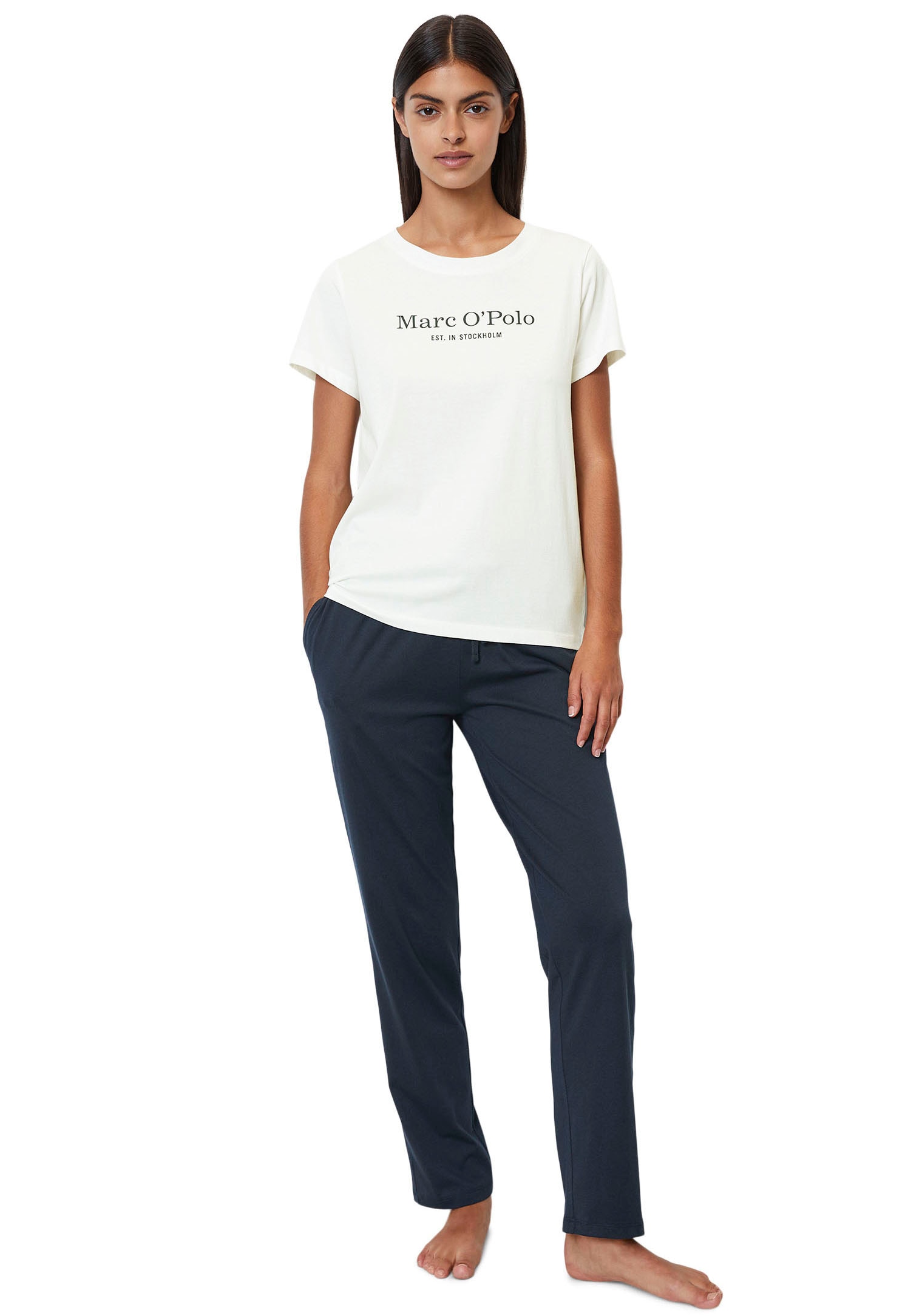 Marc OPolo Unterziehshirt "Mix & Match Cotton-Woven", mit Logoprint auf der günstig online kaufen