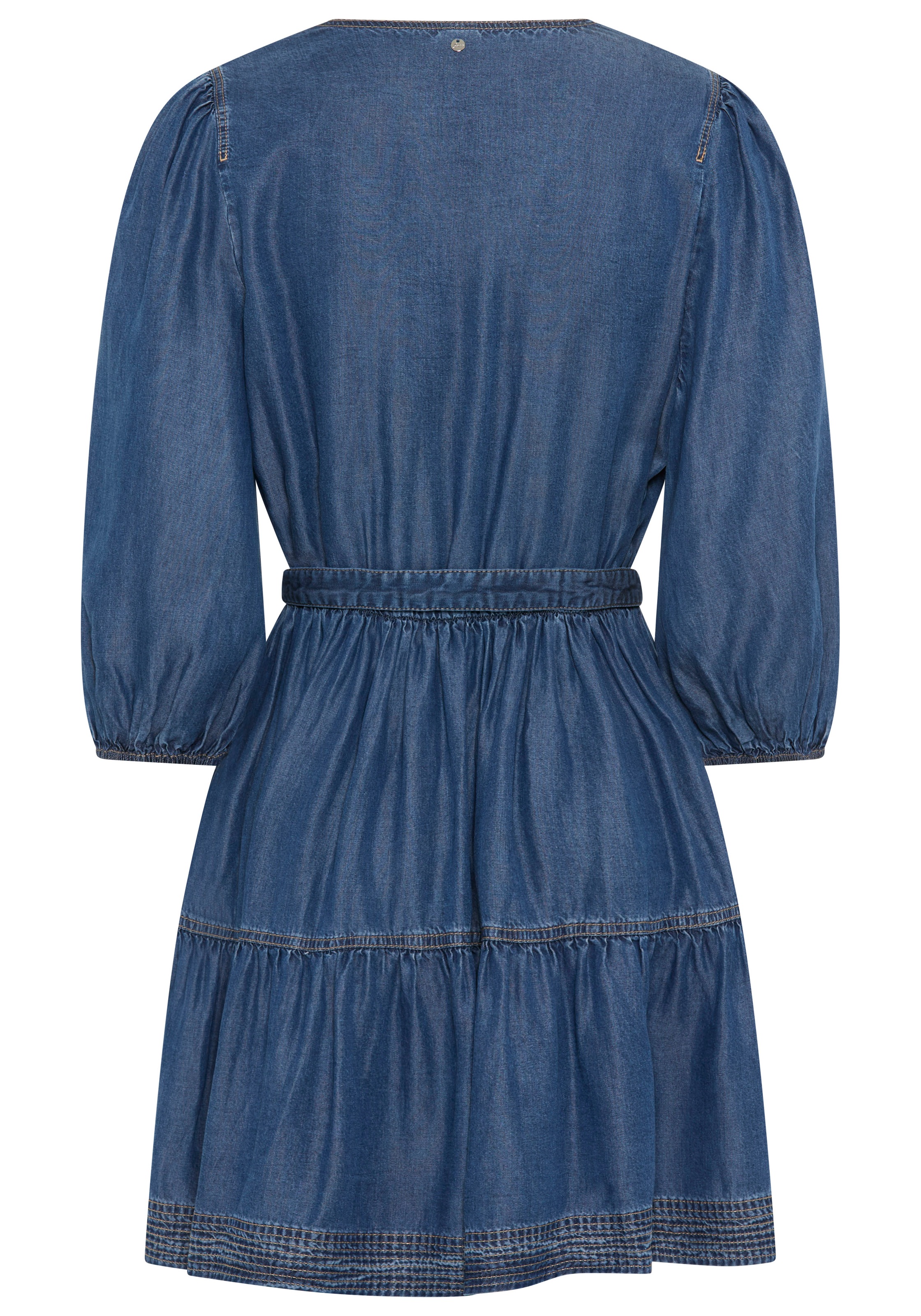 BOSS ORANGE Wickelkleid »Dardy Premium Damenmode« im Denim-Look, Bindegürtel