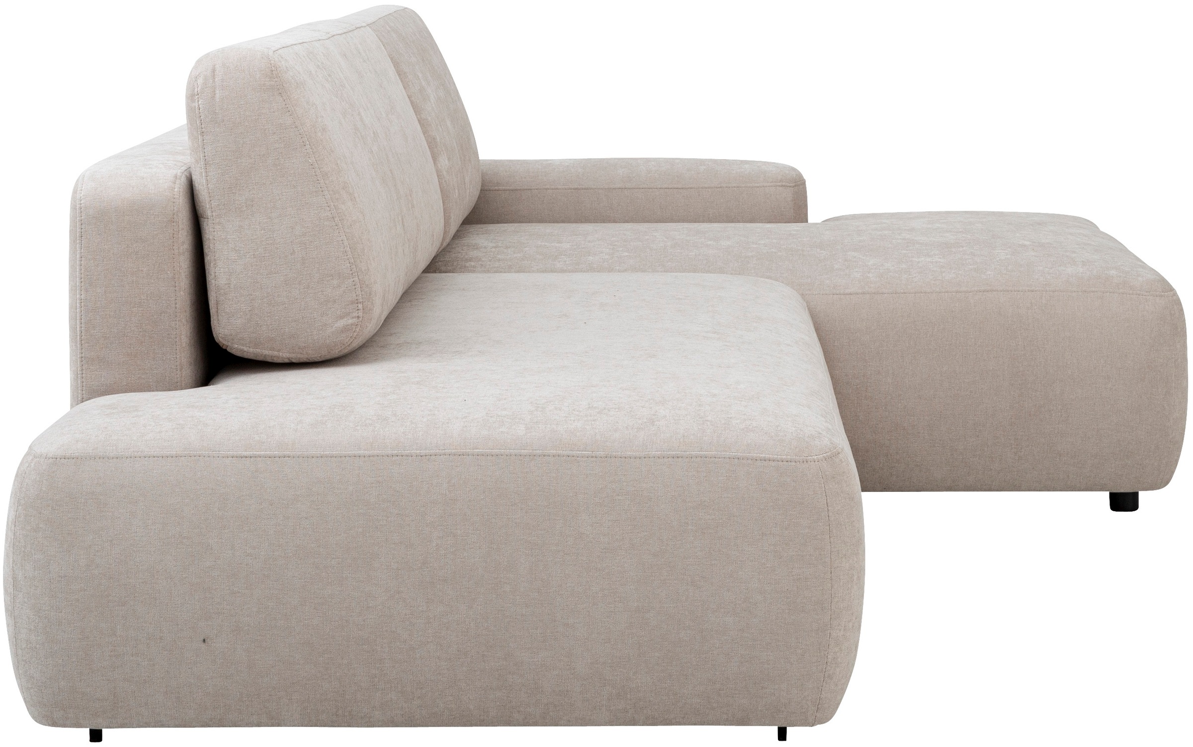 INOSIGN Ecksofa »TORGE, Schlafsofa Cord, Samtvelours u. Strukur fein, Couch in L-Form«, Schlaffunktion und Bettkasten, Liegefläche: 210x125 cm, neues Design