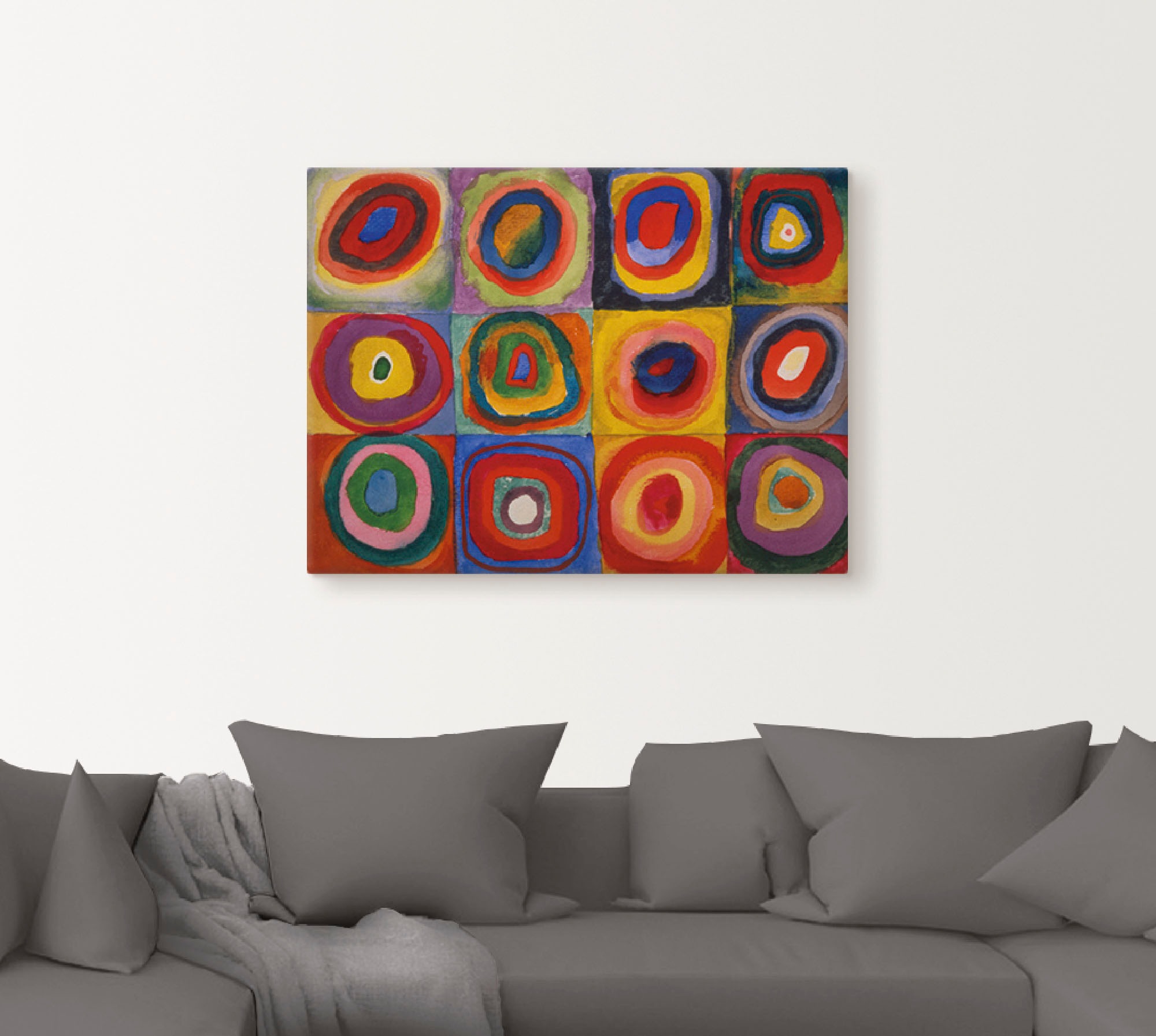 Artland Leinwandbild "Quadrate und konzentrische Ringe. 1913" Muster 1 Stk. günstig online kaufen