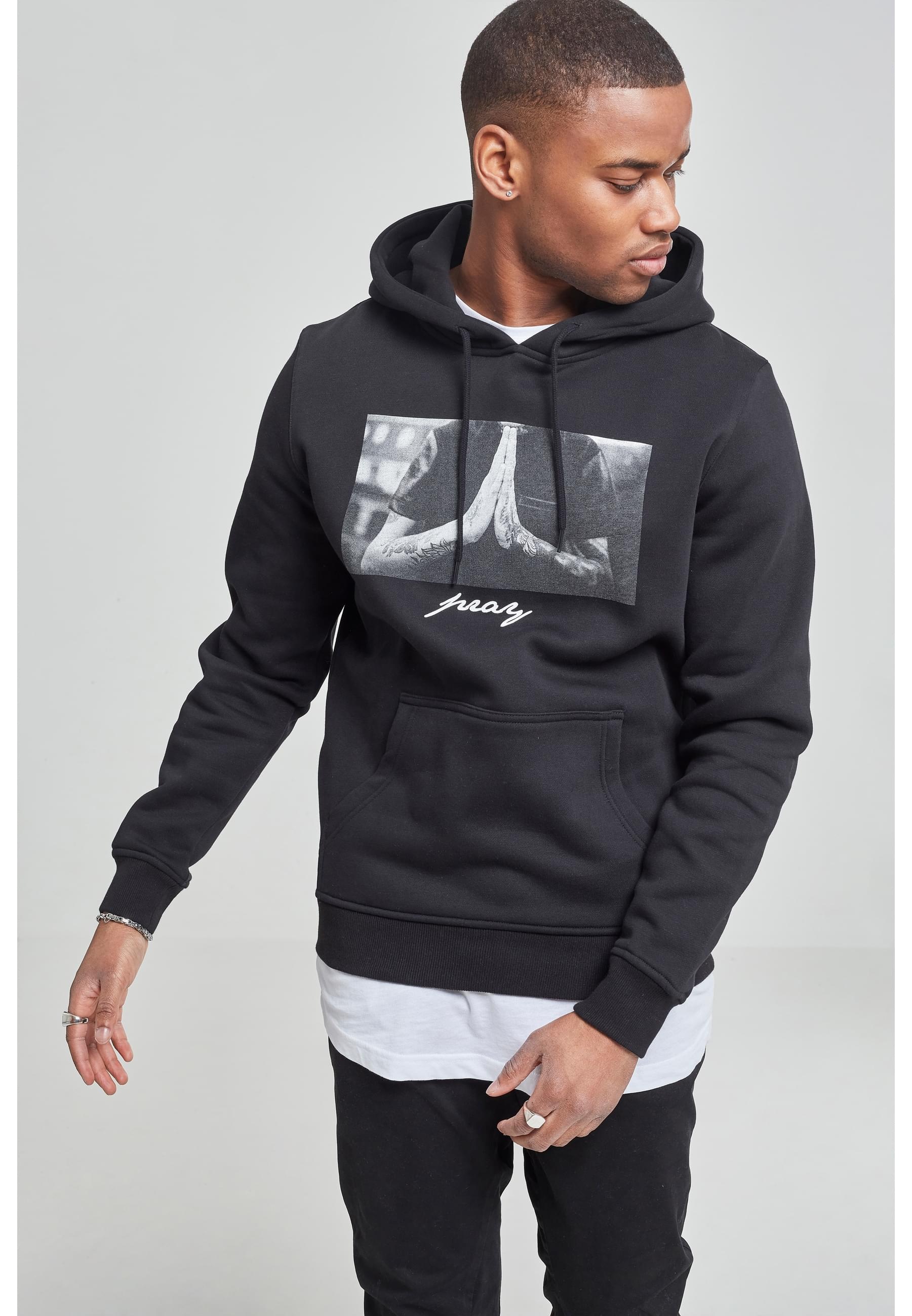 MisterTee Sweatshirt »MisterTee Herren Pray Hoody«, (1 tlg.)