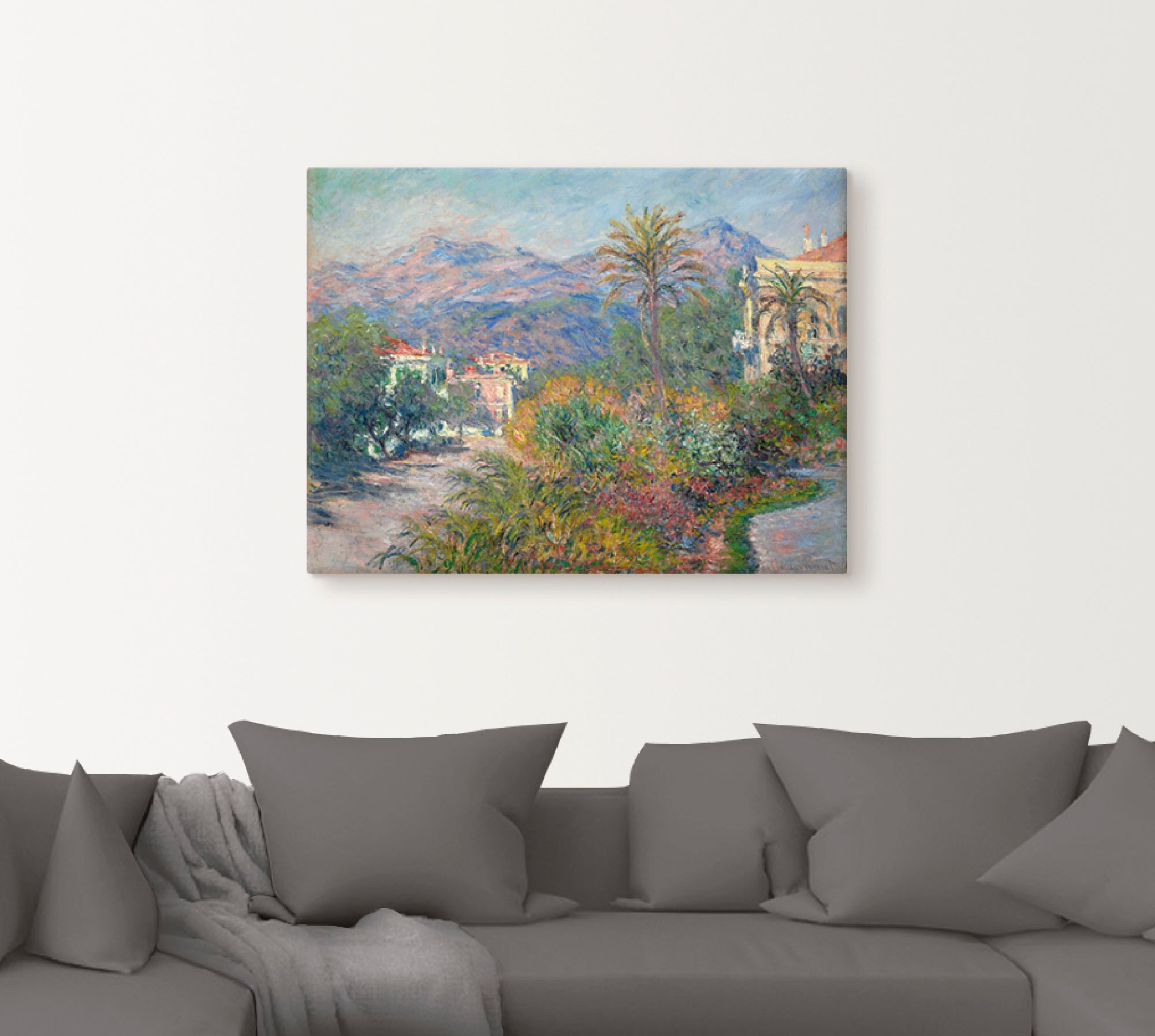 Artland Wandbild »Strada Romana in Bordighera. 1884«, Europa, (1 St.), als Leinwandbild, Wandaufkleber in verschied. Größen