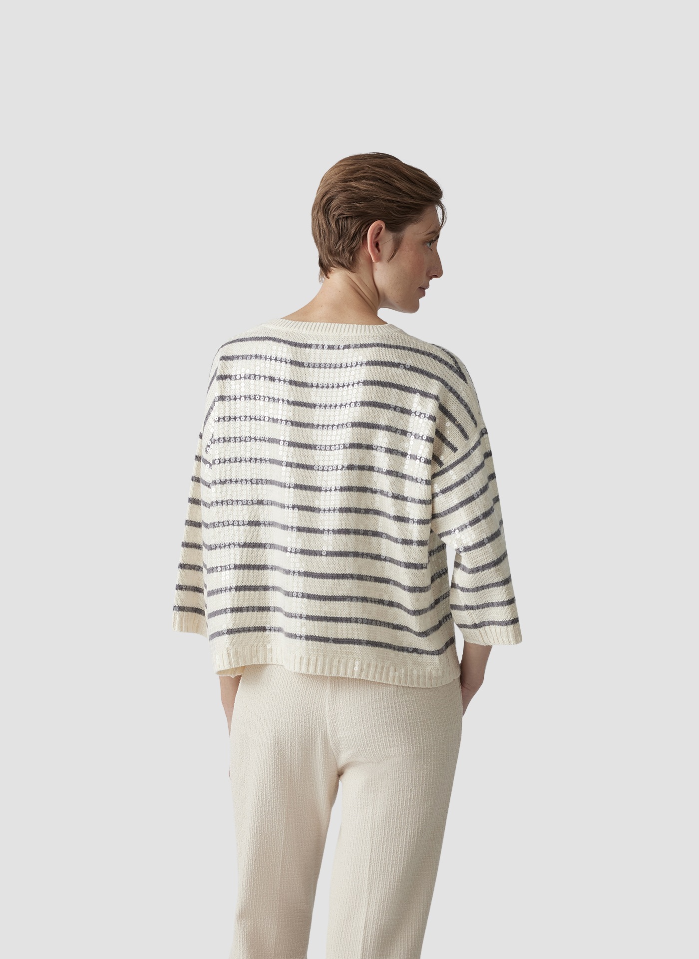LeComte Strickpullover »LeComte Pullover mit Streifen und Pailletten«