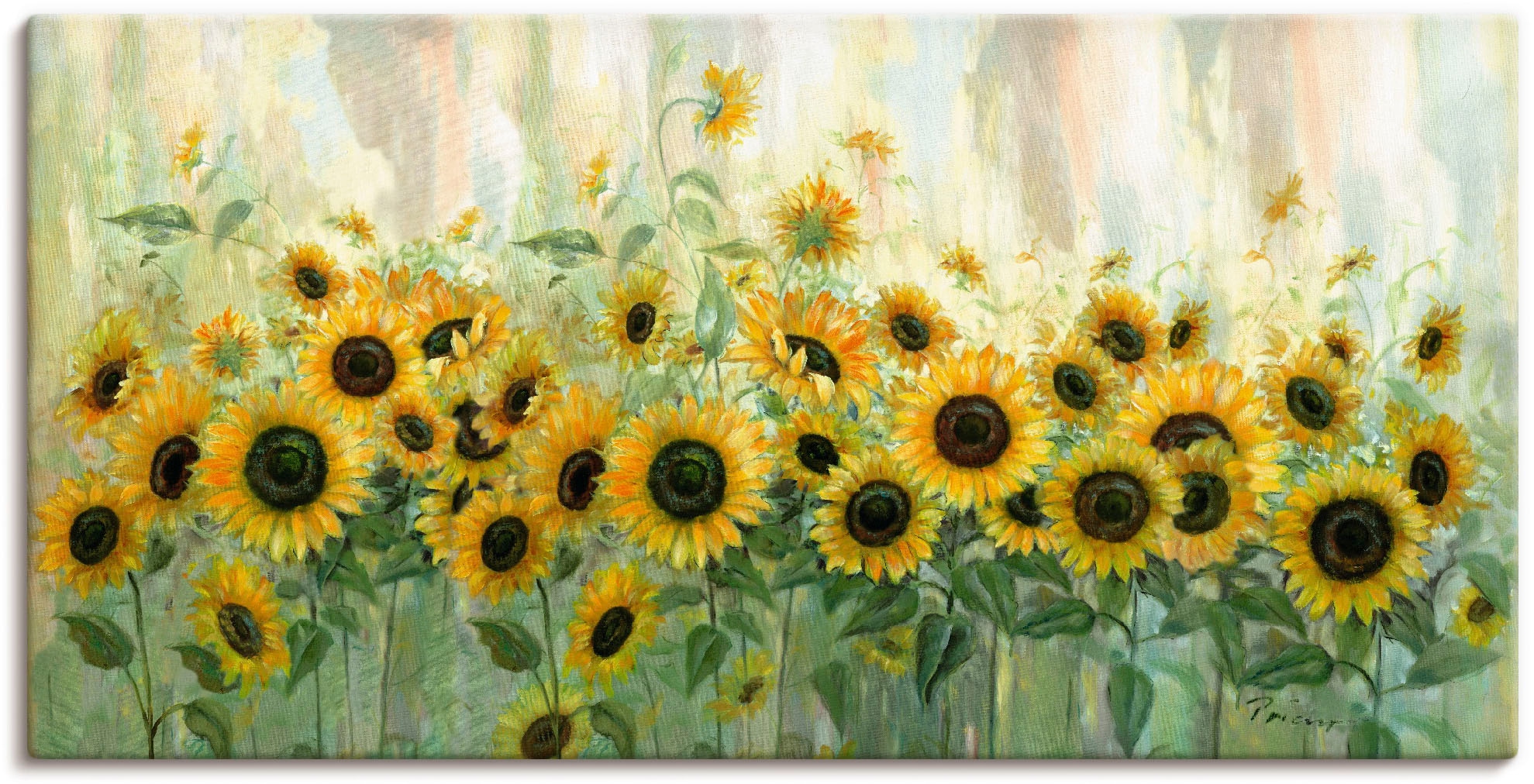 Artland Wandbild »Sonnenblumenwiese«, versch. Poster Leinwandbild, Blumen, Alubild, | (1 bestellen Größen als in St.), BAUR oder Wandaufkleber