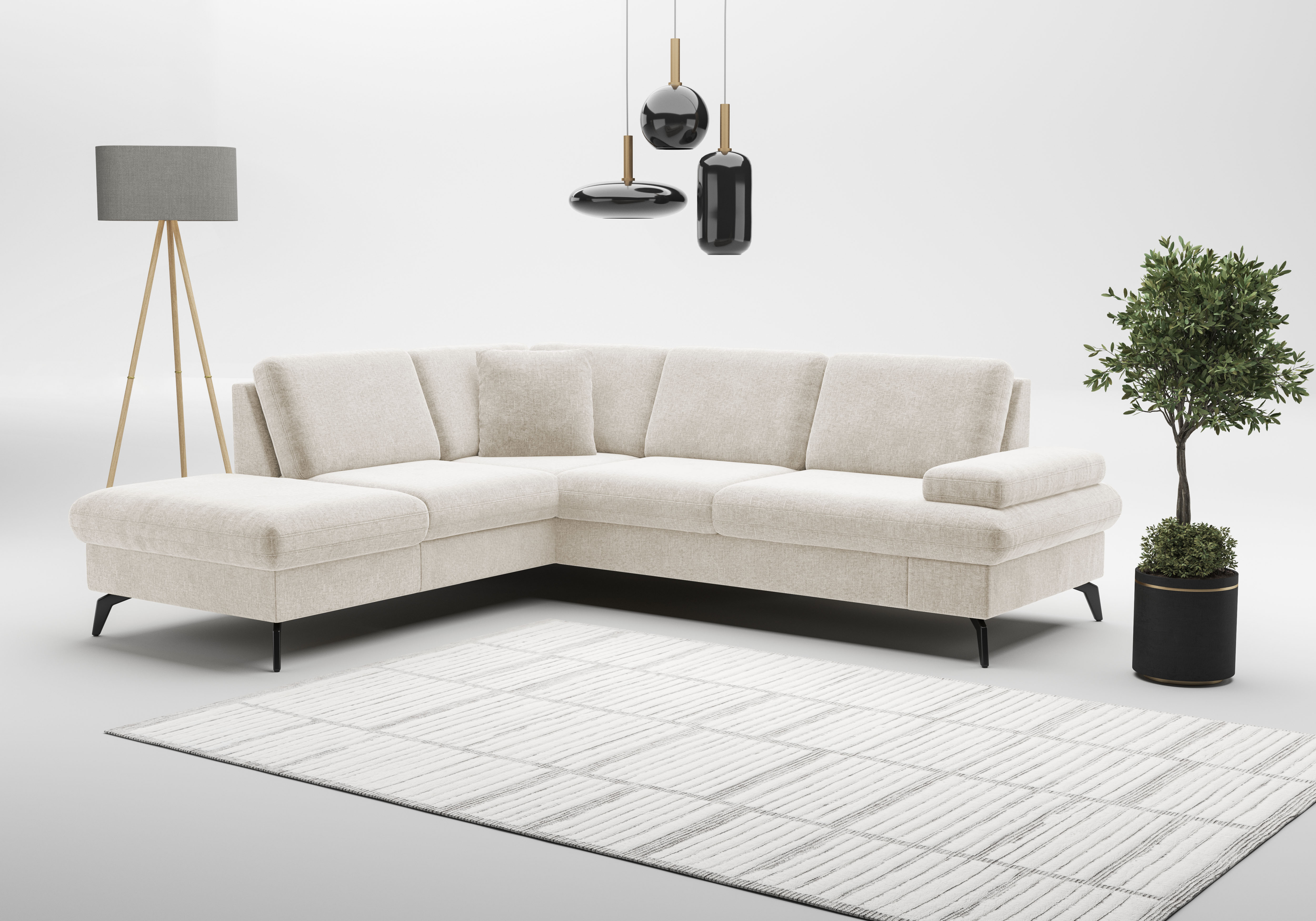 sit&more Ecksofa "Morris Jubi L-Form, B: 238 cm" mit Armteilfunktion & 1 Zierkissen, optional Schlaffunktion