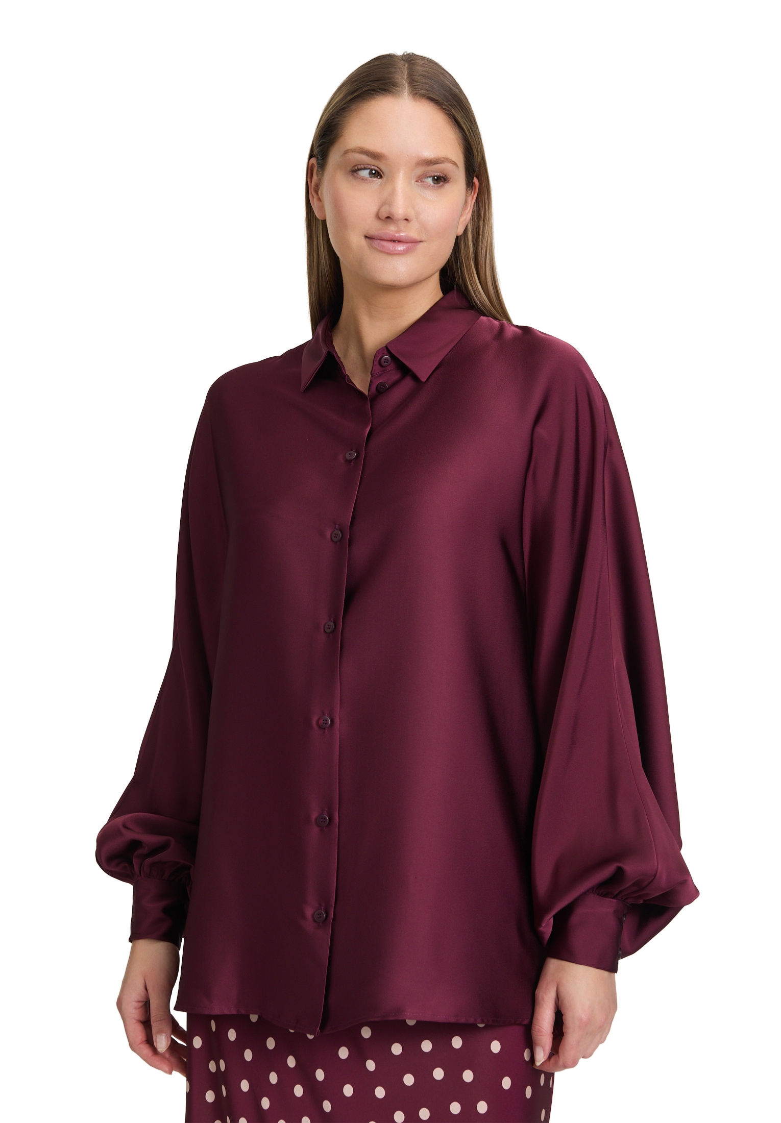 Vera Mont Satinbluse "Vera Mont Damen Satin-Bluse mit Kragen" günstig online kaufen