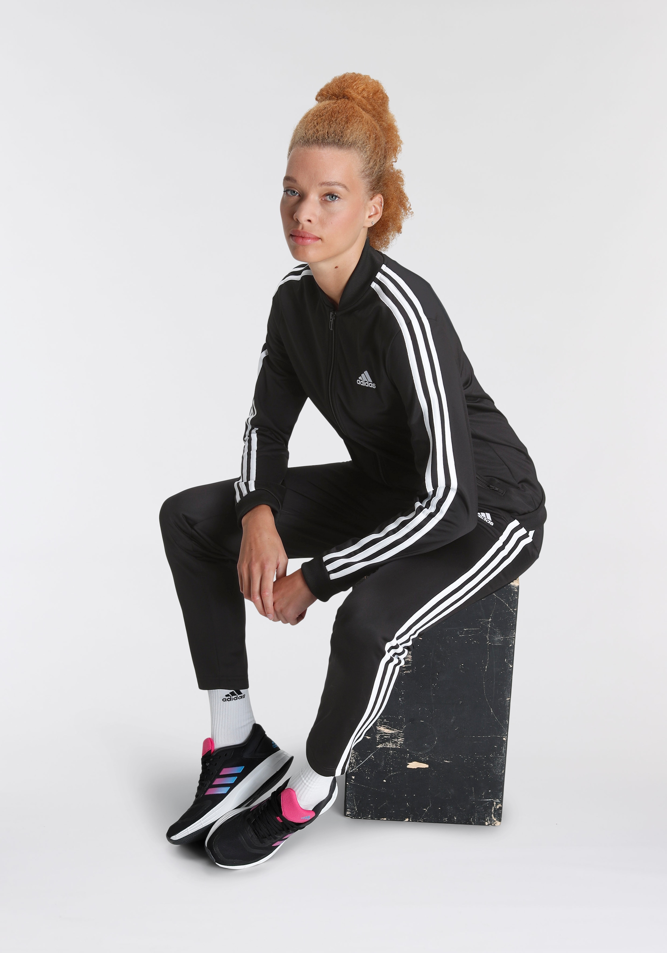 Sportswear »ESSENTIALS BAUR 3-STREIFEN«, (2 tlg.) adidas | Trainingsanzug