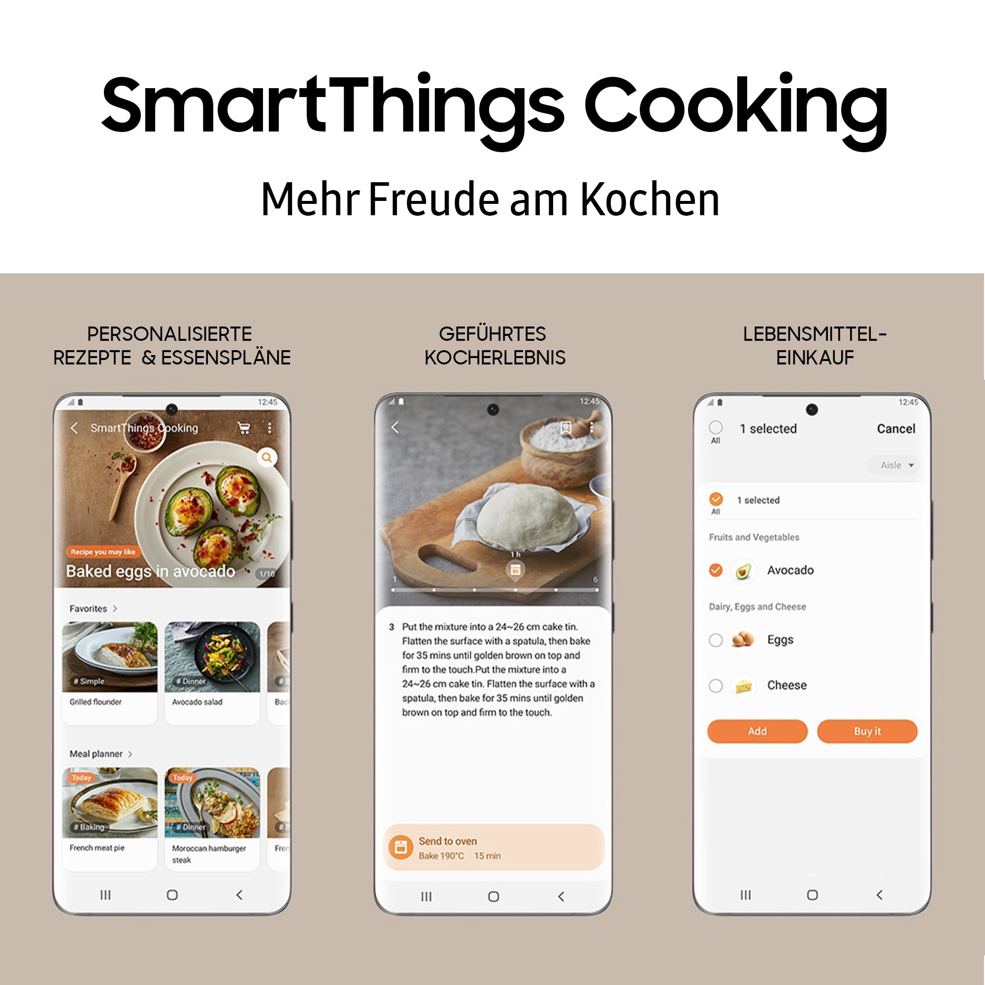 Samsung Pyrolyse Backofen NV7600B »NV7B6675CDN« mit 1-fach-Teleskopauszug mit Pyrolyse-Selbstreinigung Dual Cook – Ein Ofen. Zwei Garräume. Maximale Flexibilität.