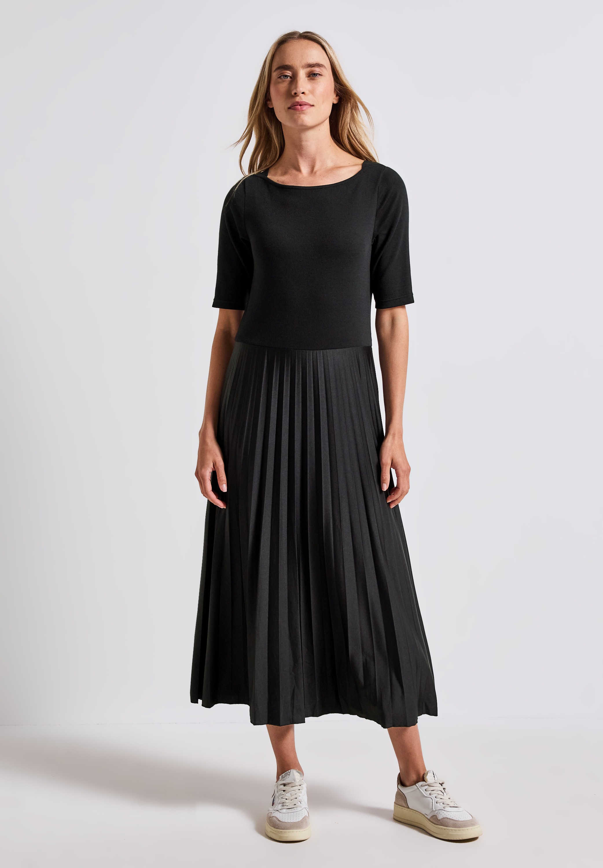 STREET ONE Midikleid Ohne Taschen mit plissiertem Rockteil günstig online kaufen